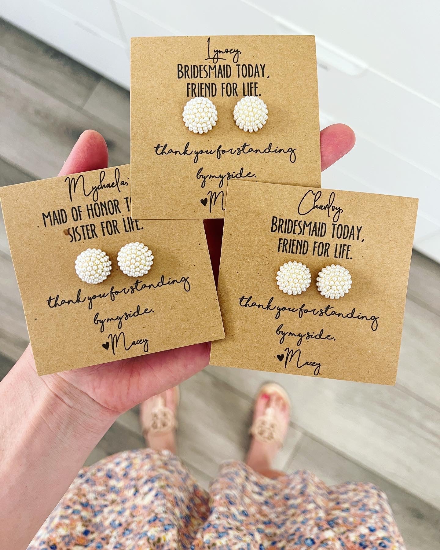 Pearl Cluster Earring Bridal Party Gift