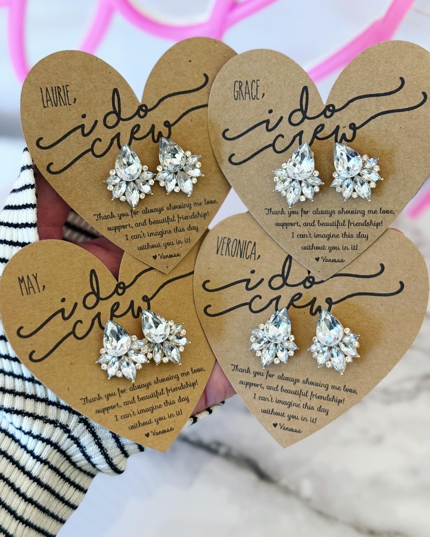 I Do Crew Statement Thank You Earrings