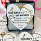 Proud Mom of a GRADUATE! Knot bangle, personalized card, box + ribbon!