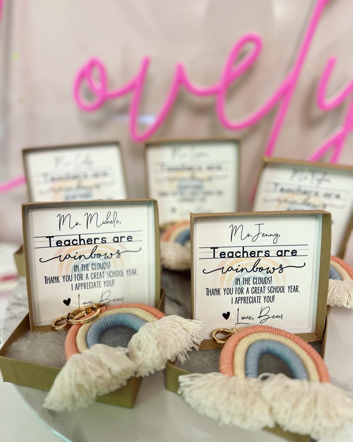 Teachers are rainbows in the clouds thank you gift