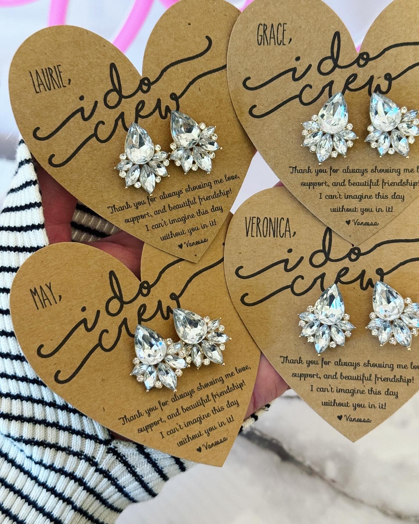I Do Crew Statement Thank You Earrings