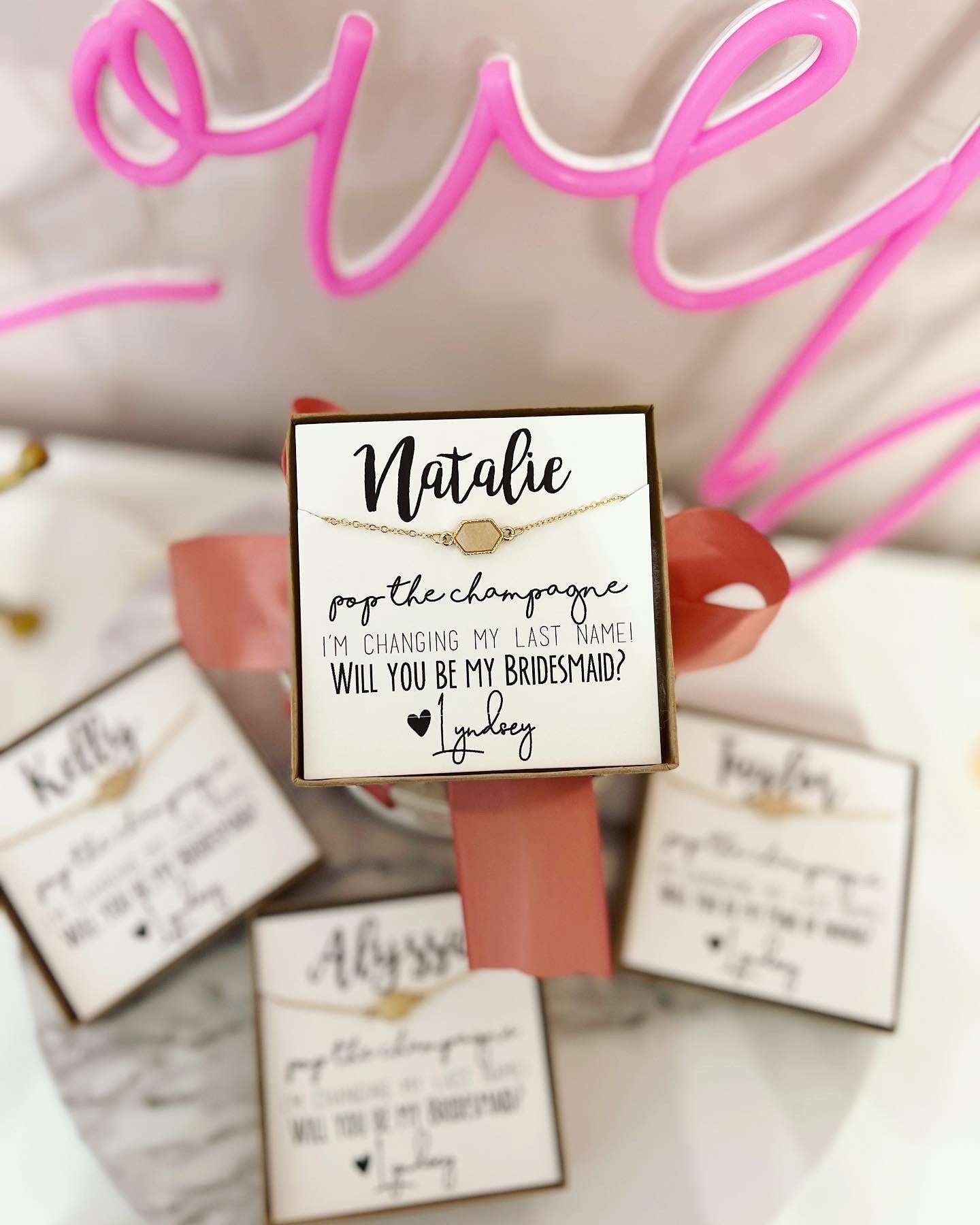 Pop the Champagne! Druzy Oval Stone OR Iridescent White+ Gold Bracelet for Bridesmaids