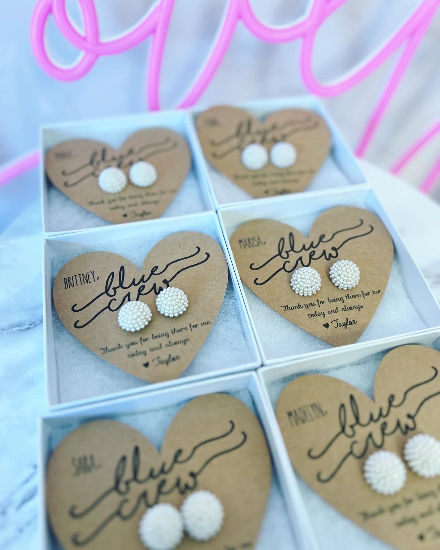 Blue Crew! Be my Something Blue? Wedding party Pearl Cluster earrings!