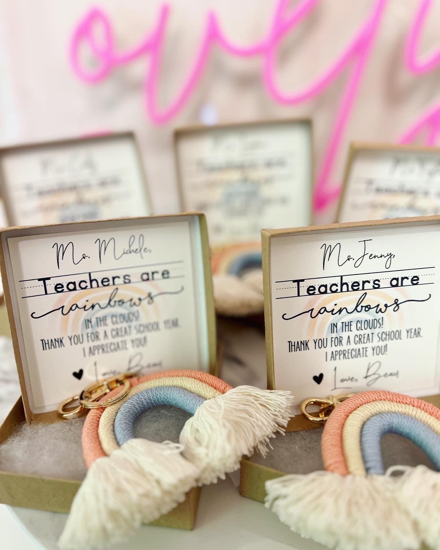 Teachers are rainbows in the clouds thank you gift
