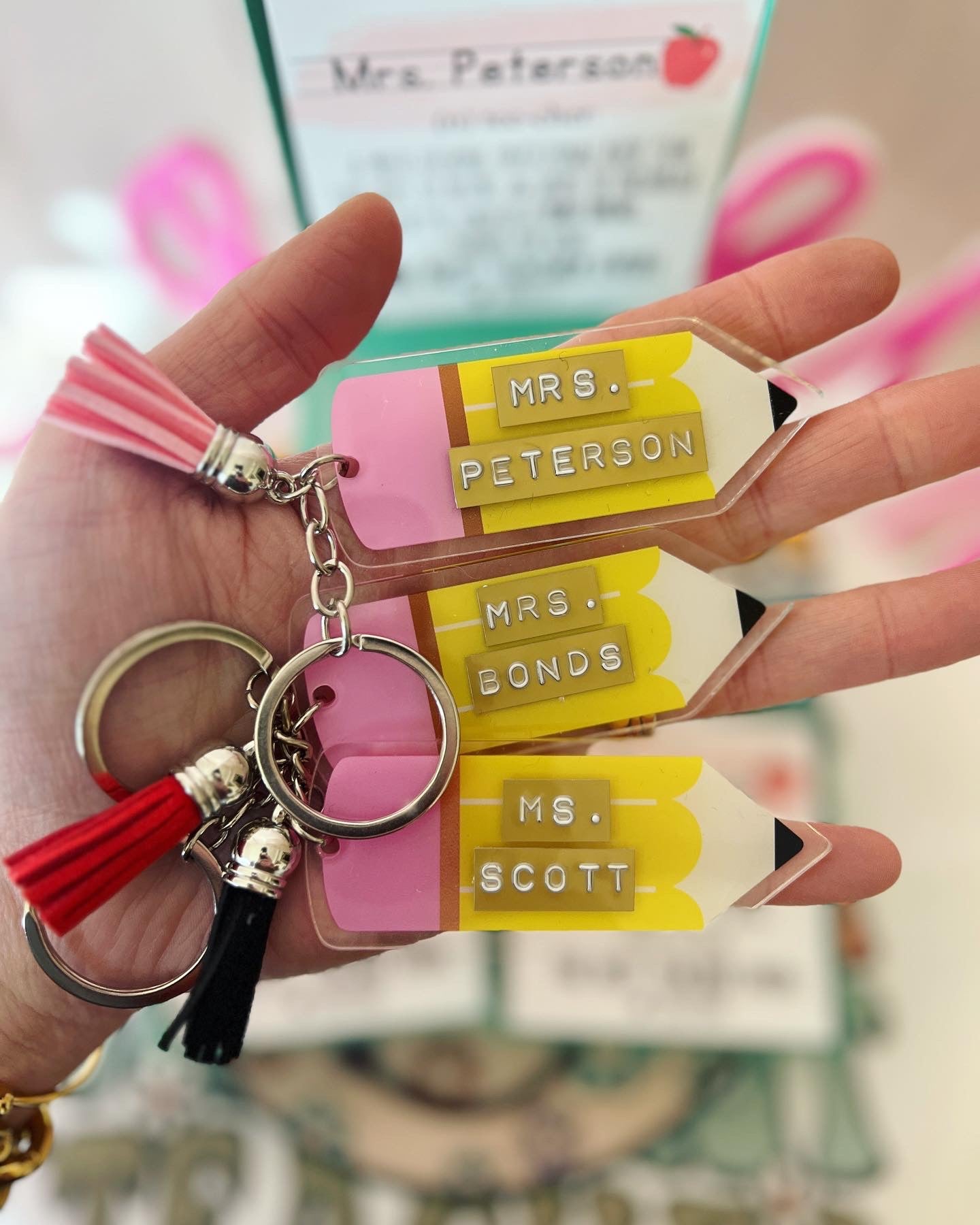 Valentine's day teacher gift Keychain!