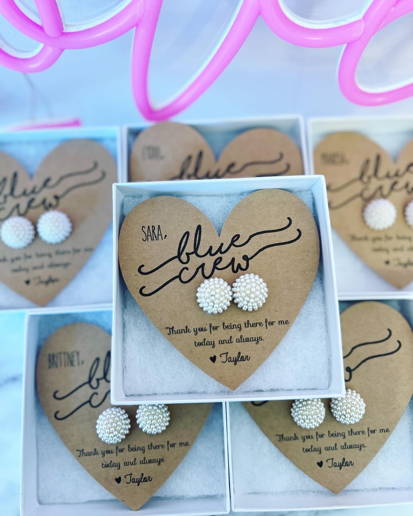 Blue Crew! Be my Something Blue? Wedding party Pearl Cluster earrings!