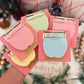 Christmas Gift Teacher Notepad and Mini clipboard gift! Apple sticky notes, personalized embossed name and card, gift wrap