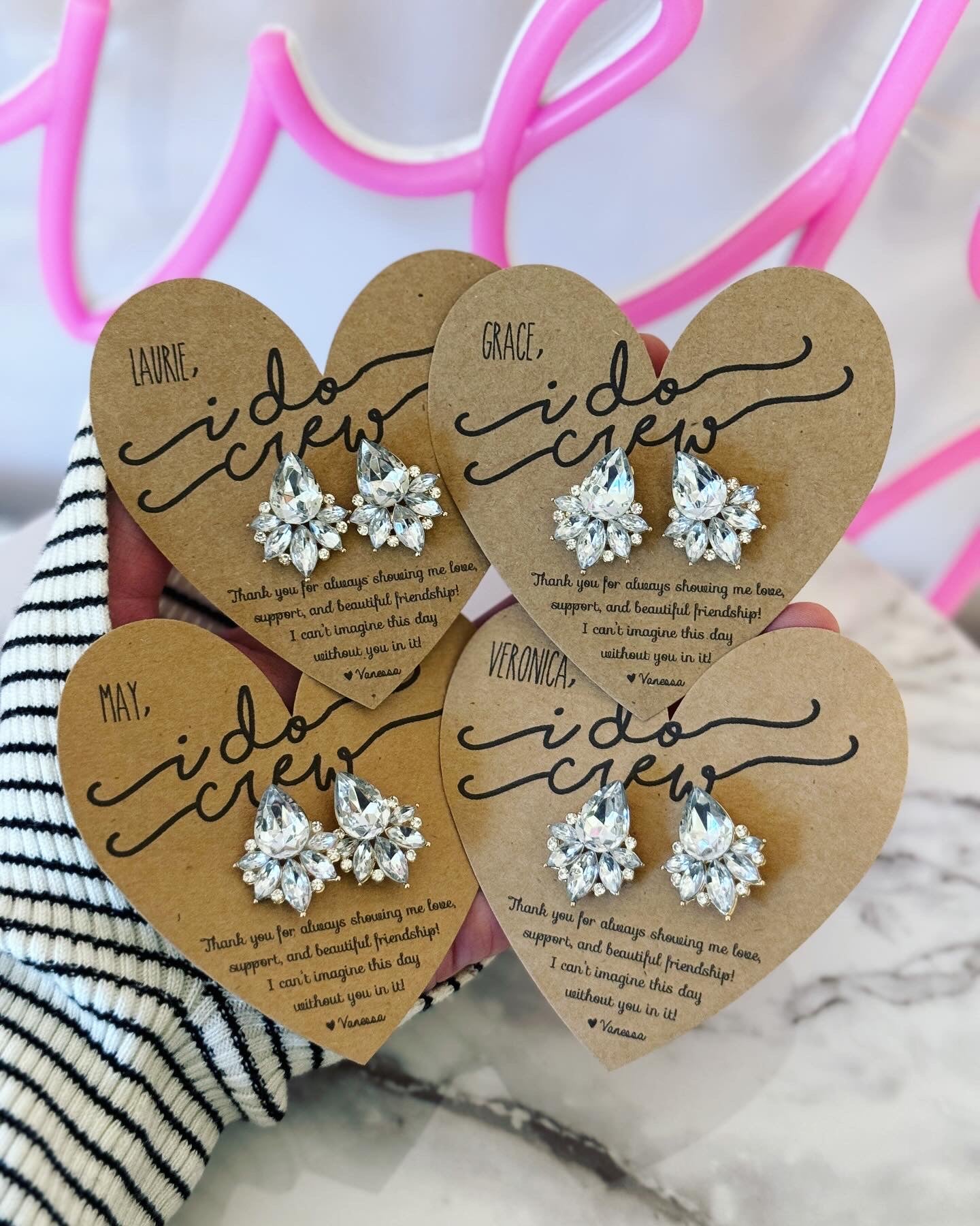 I Do Crew Statement Thank You Earrings