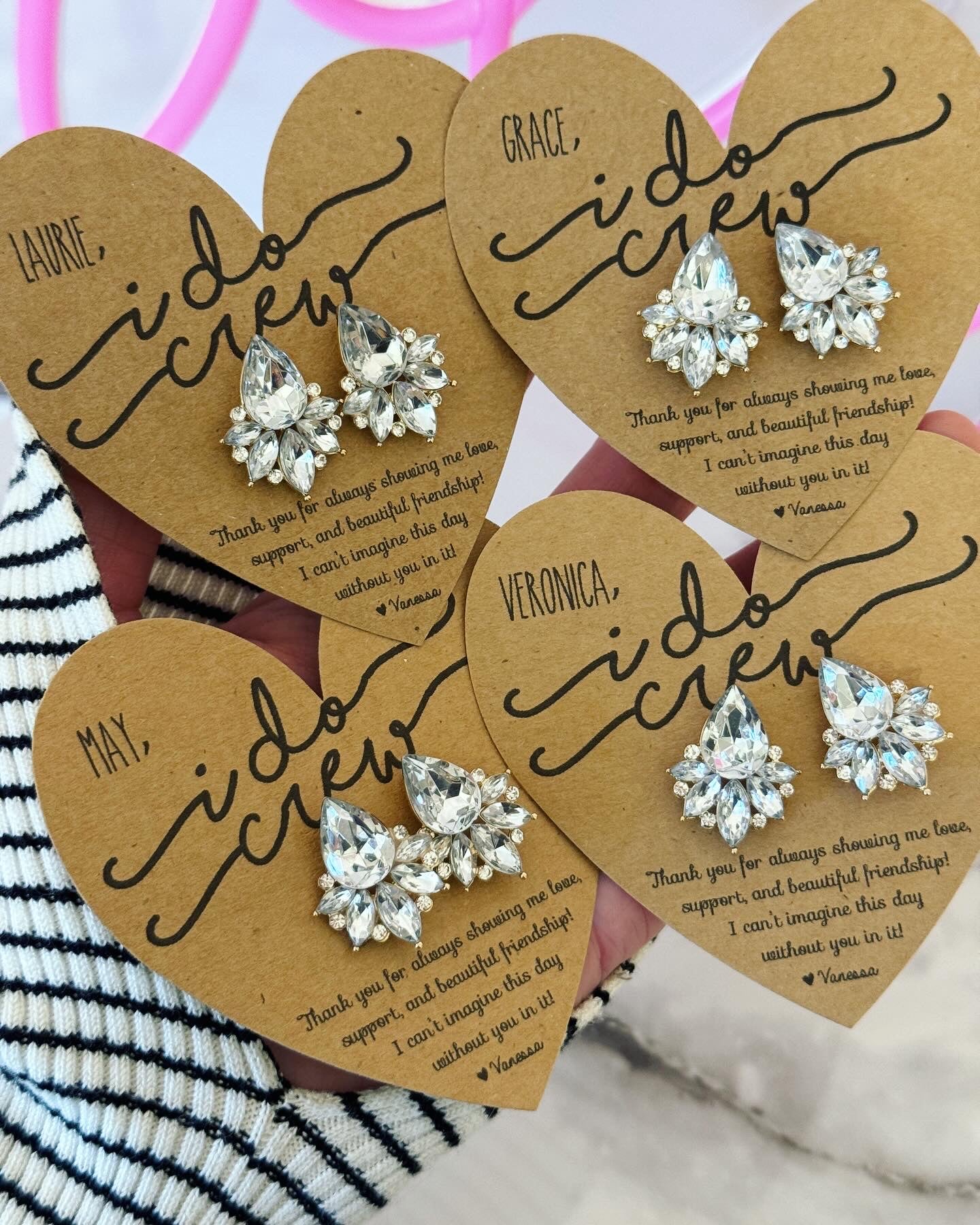 I Do Crew Statement Thank You Earrings