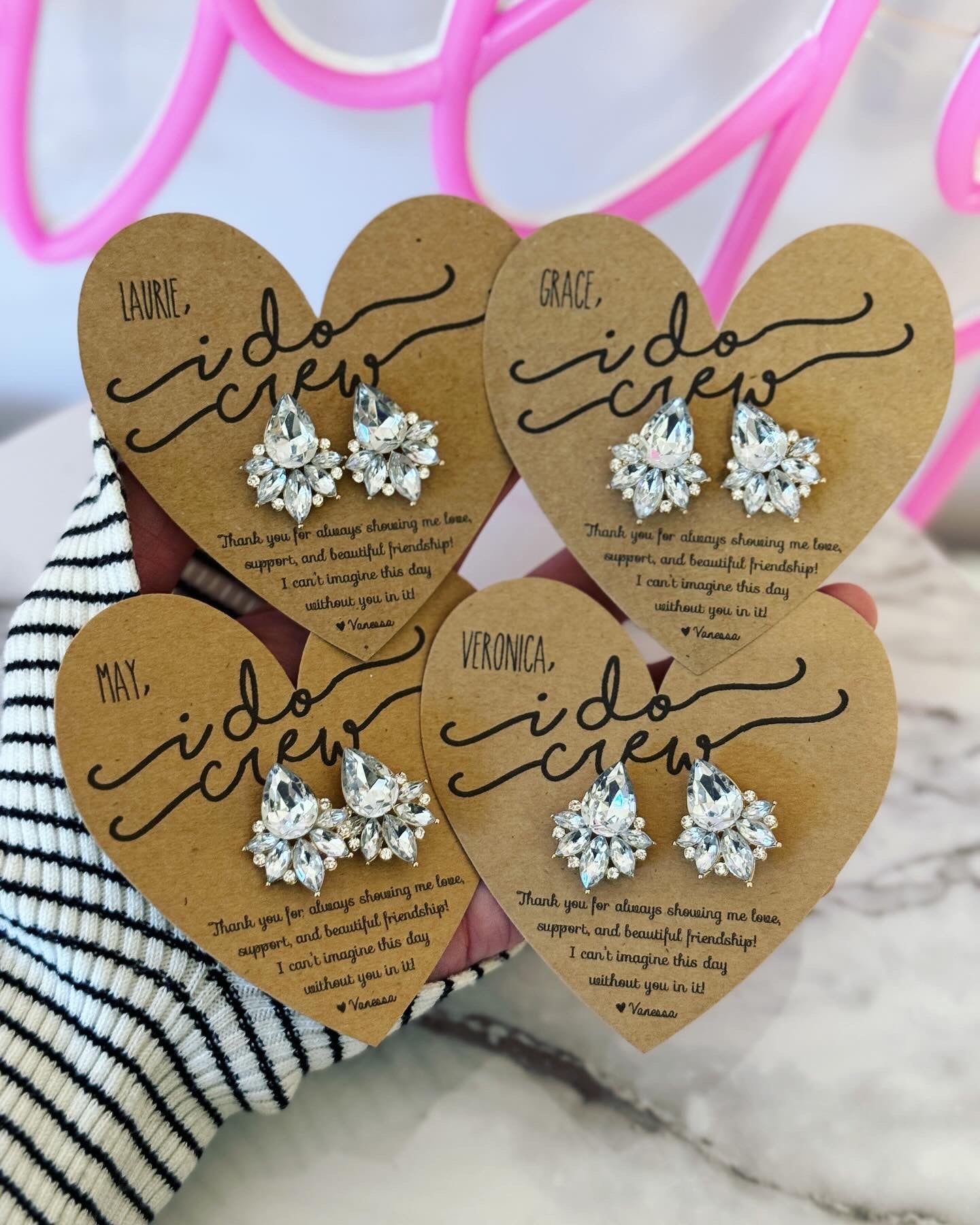 I Do Crew Statement Thank You Earrings