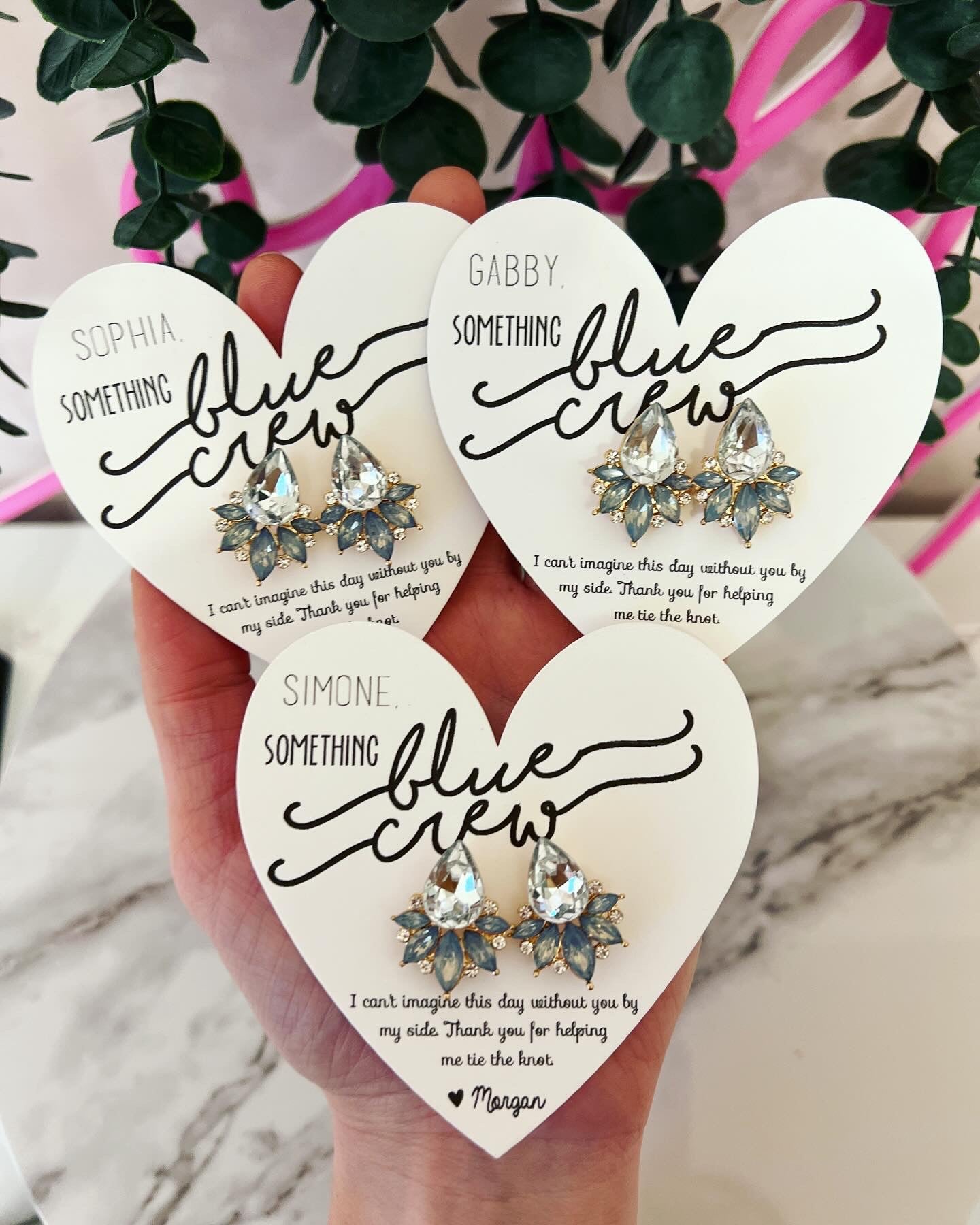 Bridesmaid Opal earrings Something Blue, blue crew gifts! TOP SELLER! Bridal party proposal gift, bridesmaid box, Bridesmaid thank you