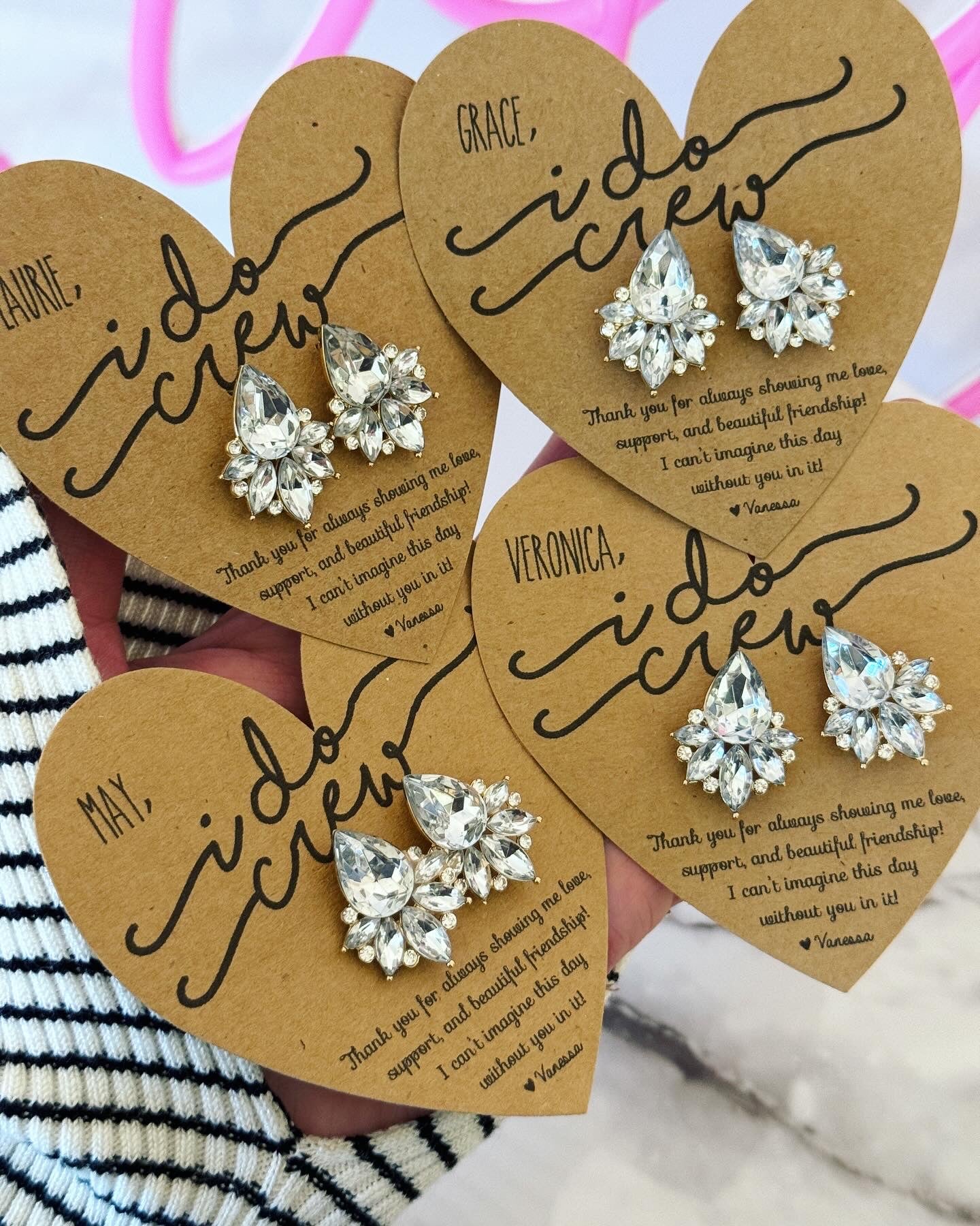 I Do Crew Statement Thank You Earrings