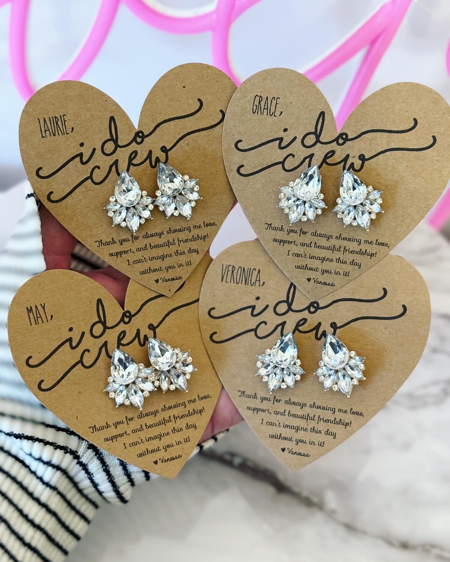 I Do Crew Statement Thank You Earrings