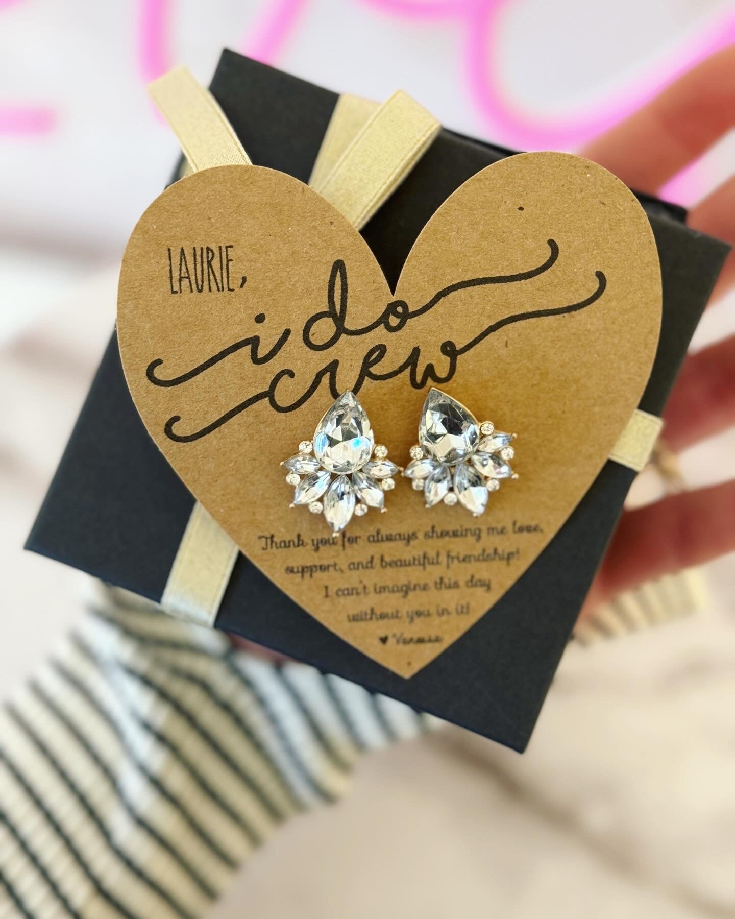 I Do Crew Statement Thank You Earrings