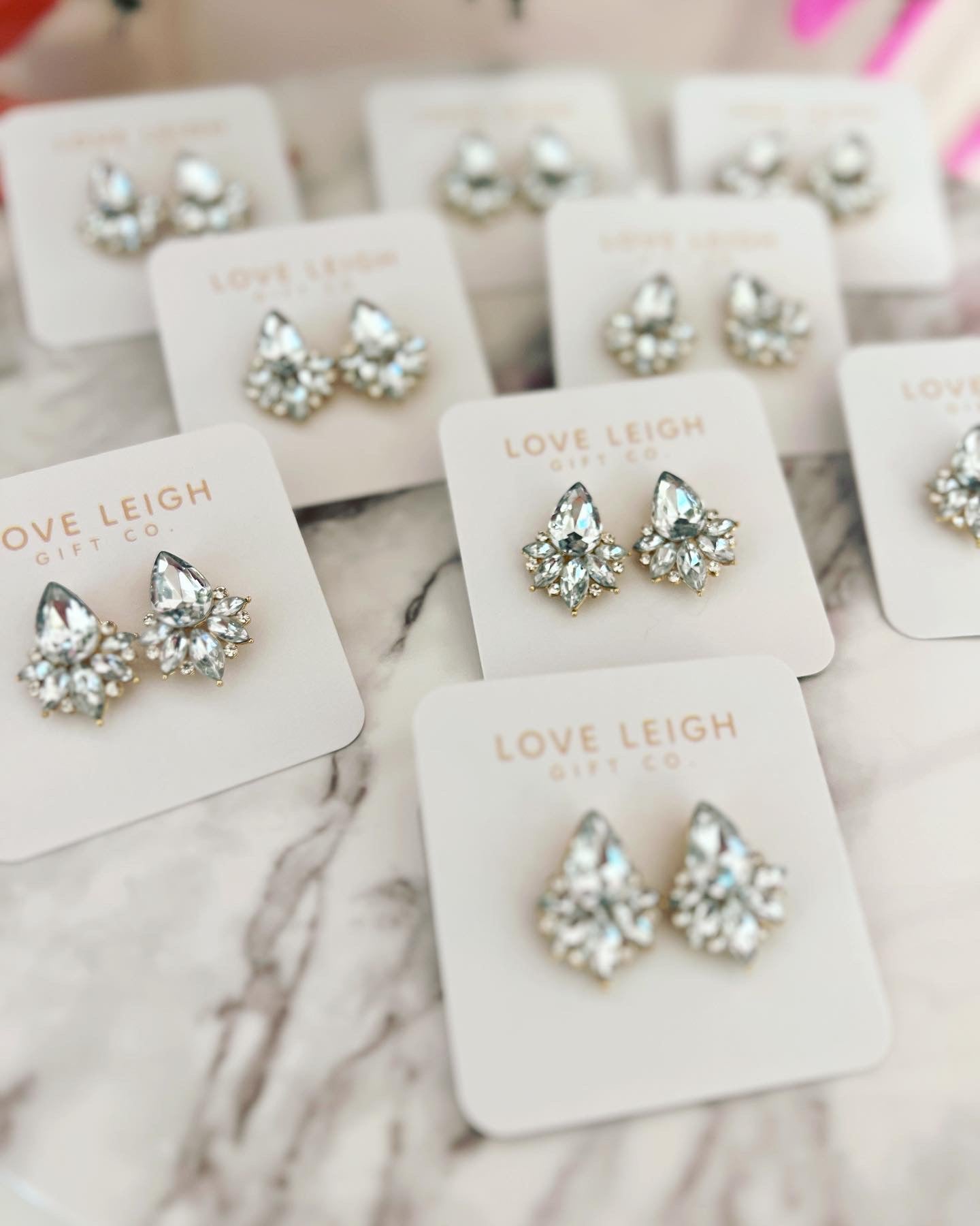 Just the Clear or Light Blue Opal Earrings