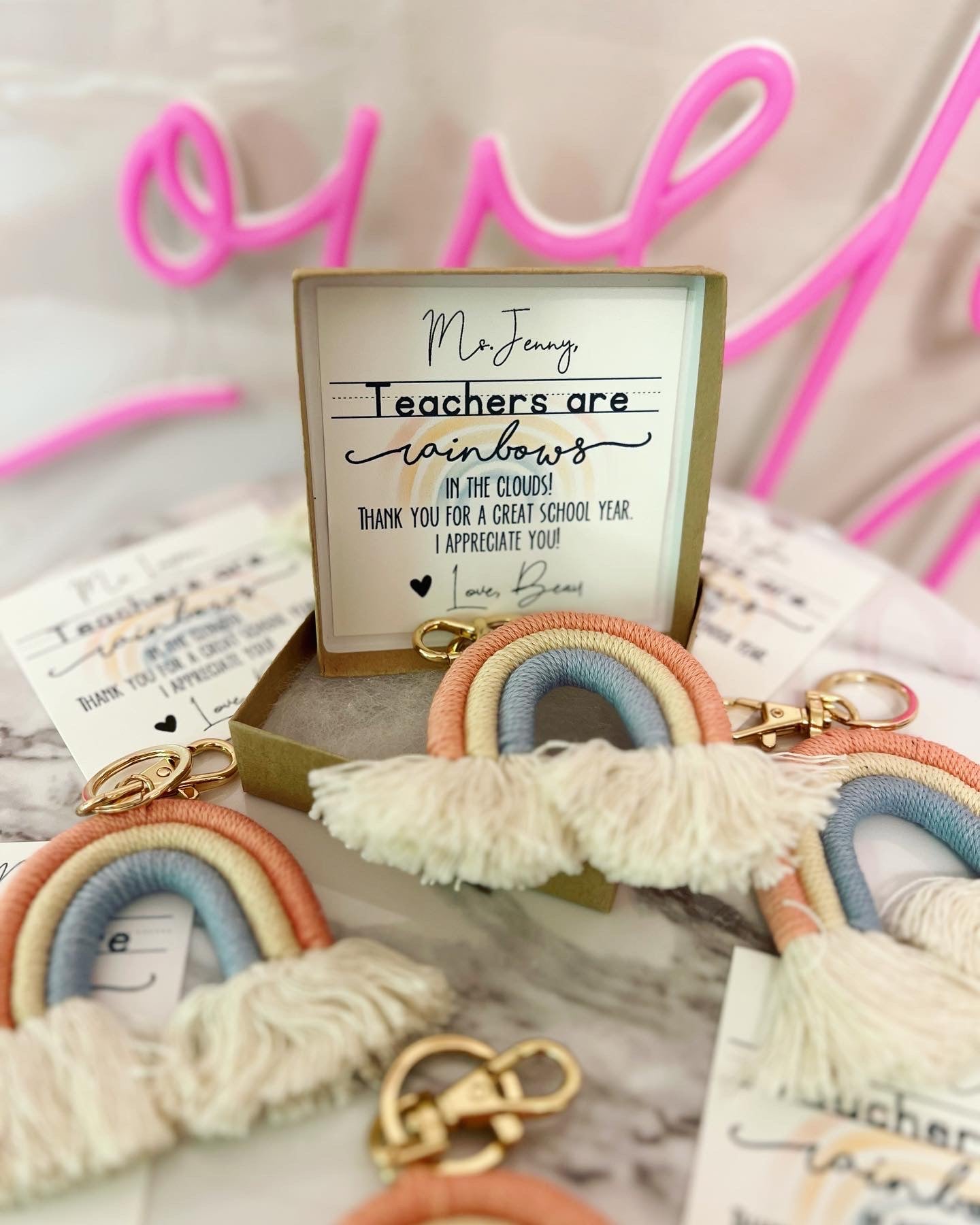 Teachers are rainbows in the clouds thank you gift