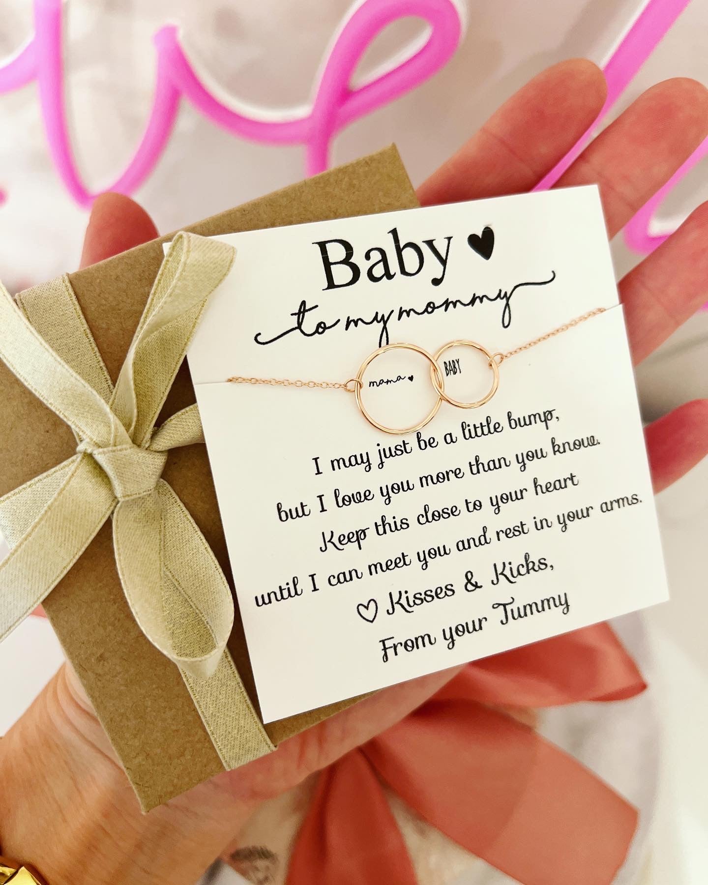TOP SELLER! Non-Tarnish! New mom baby and me infinity necklace, Congratulations baby gift, pregnancy gift, baby shower & gender reveal gift! NON-Tarnish! 552 FIVE STAR REVIEWS!