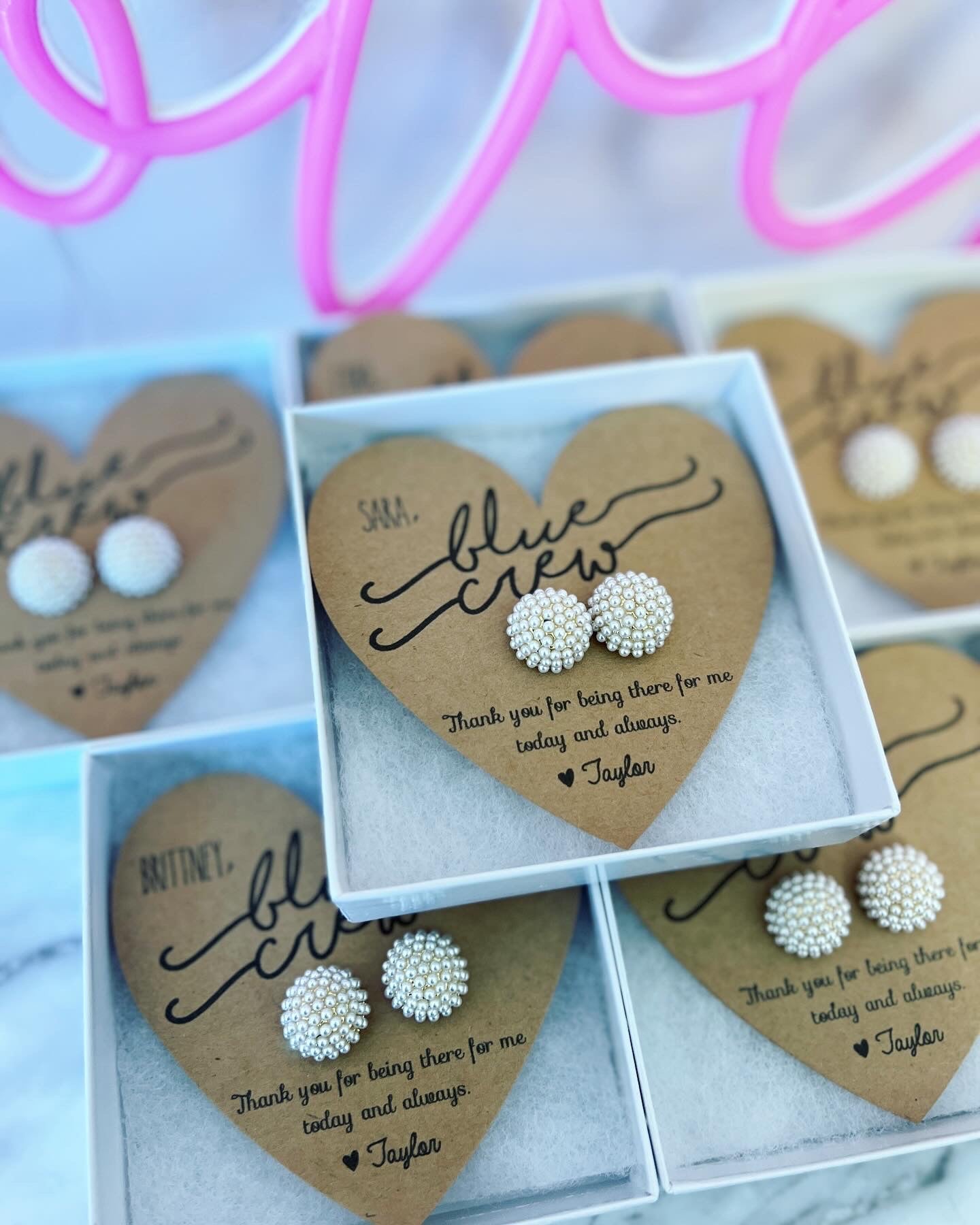 Blue Crew! Be my Something Blue? Wedding party Pearl Cluster earrings!