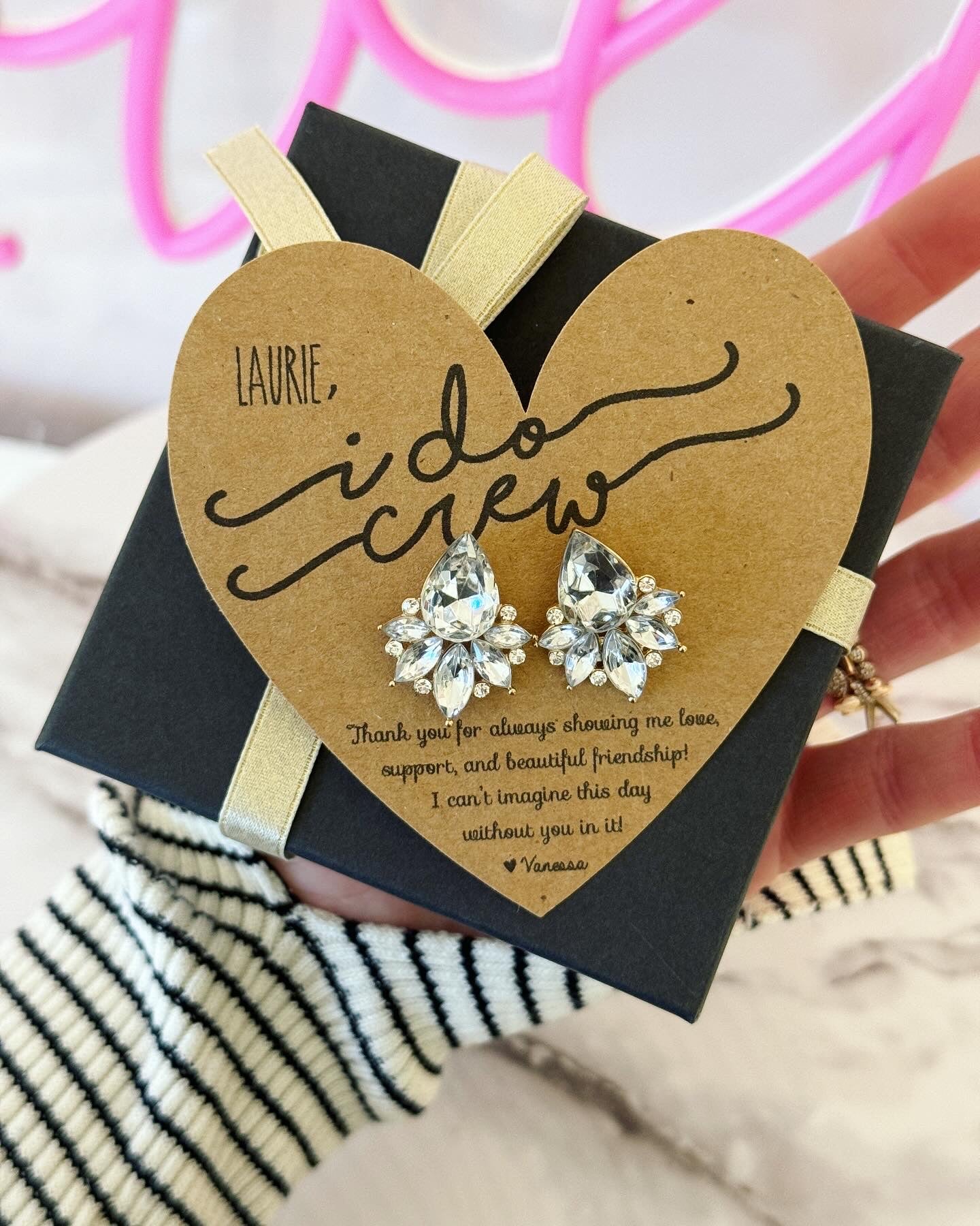 I Do Crew Statement Thank You Earrings