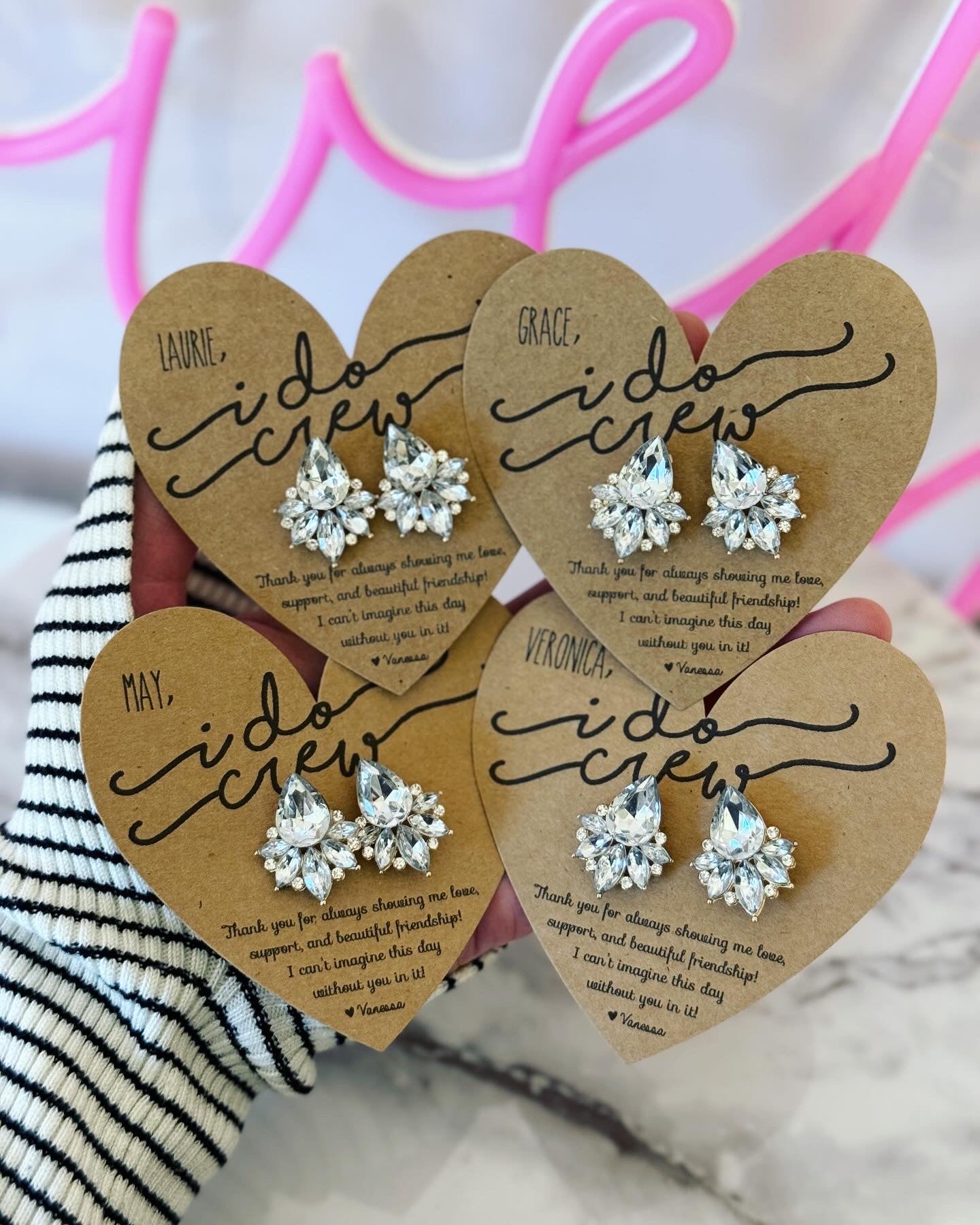 I Do Crew Statement Thank You Earrings