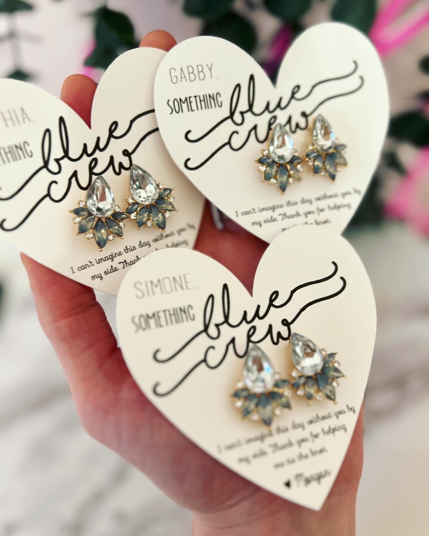 Bridesmaid Opal earrings Something Blue, blue crew gifts! TOP SELLER! Bridal party proposal gift, bridesmaid box, Bridesmaid thank you