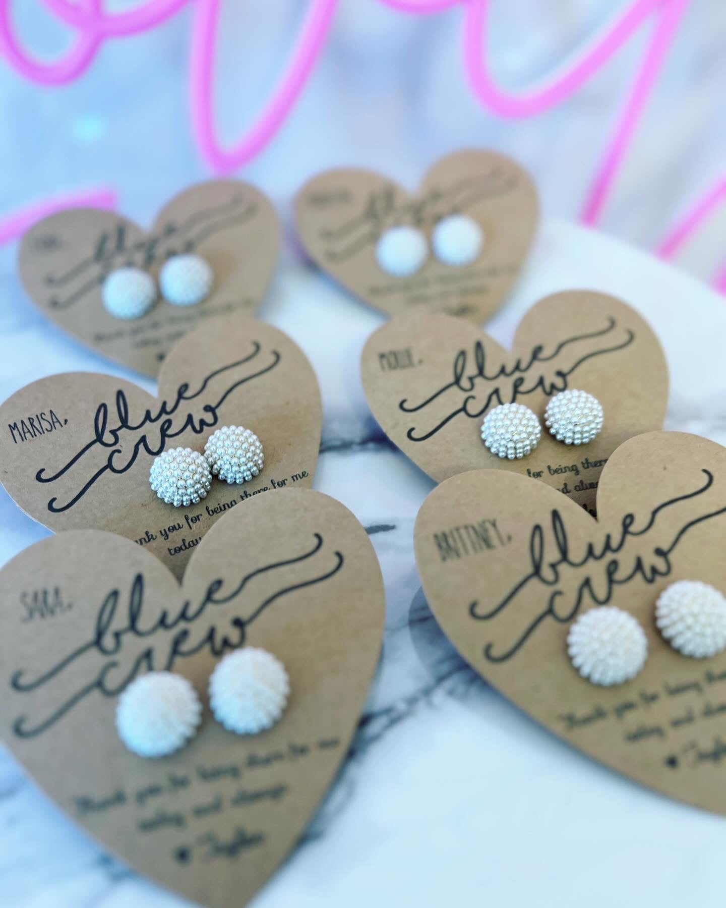 Blue Crew! Be my Something Blue? Wedding party Pearl Cluster earrings!