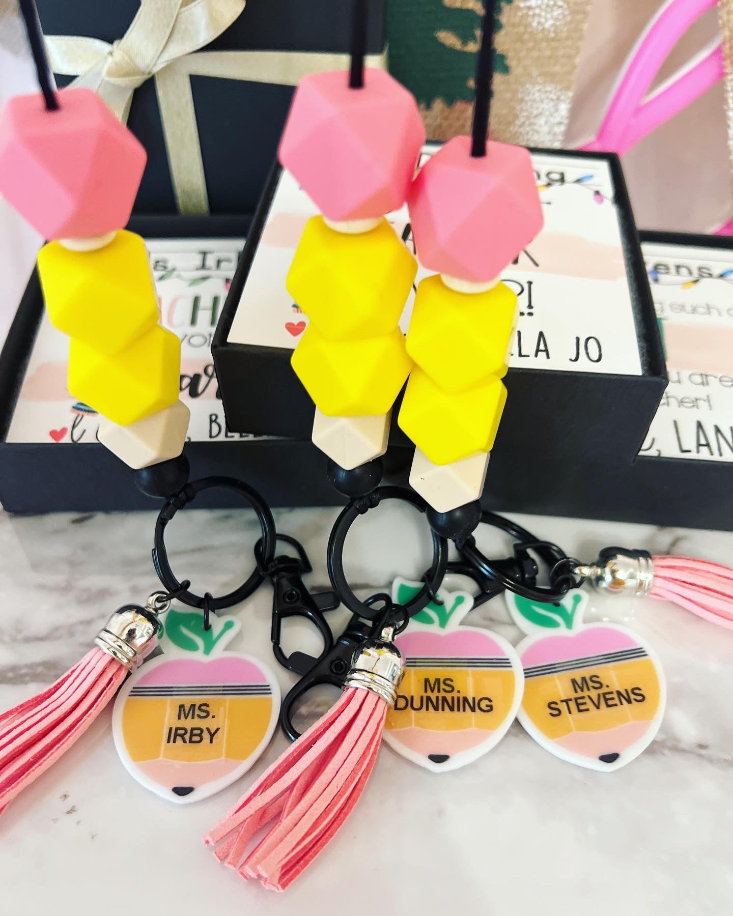 Holiday Teacher Gift Pencil Lanyard