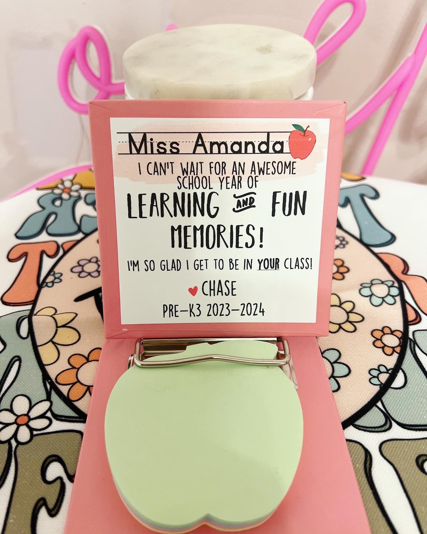 First day of school teacher notepad gift! Start the year off Write!