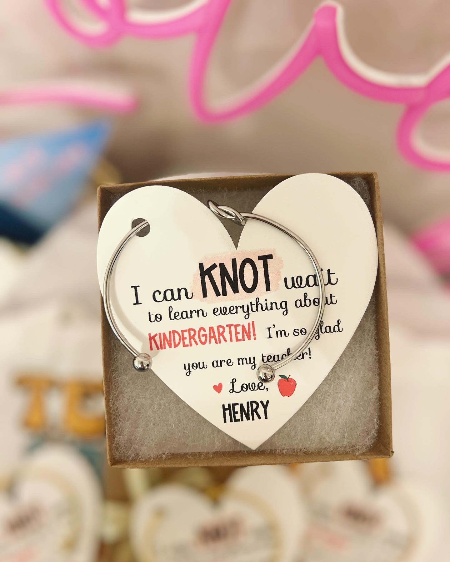 First day of school teacher gift! Back to school bracelet!