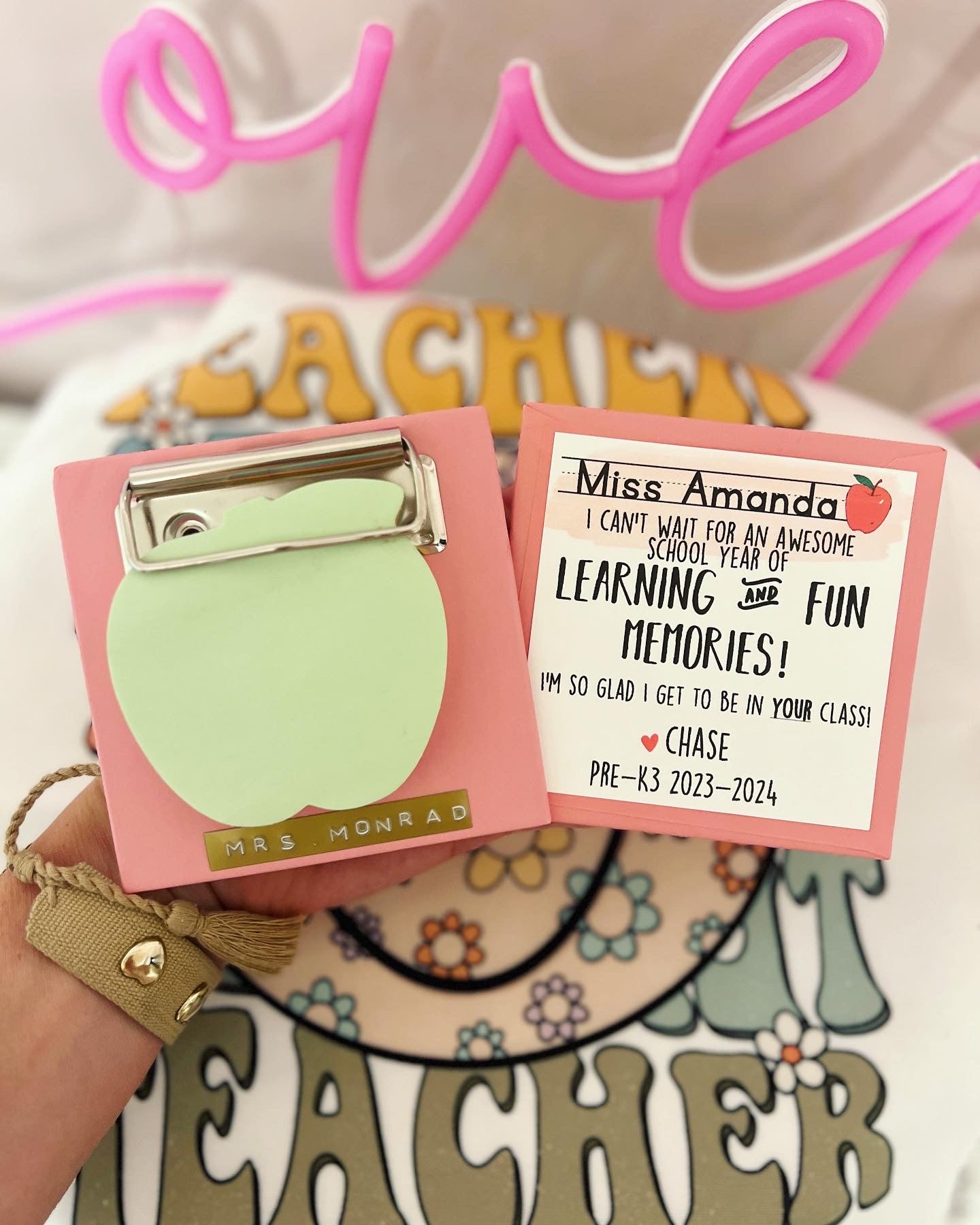 First day of school teacher notepad gift! Start the year off Write!