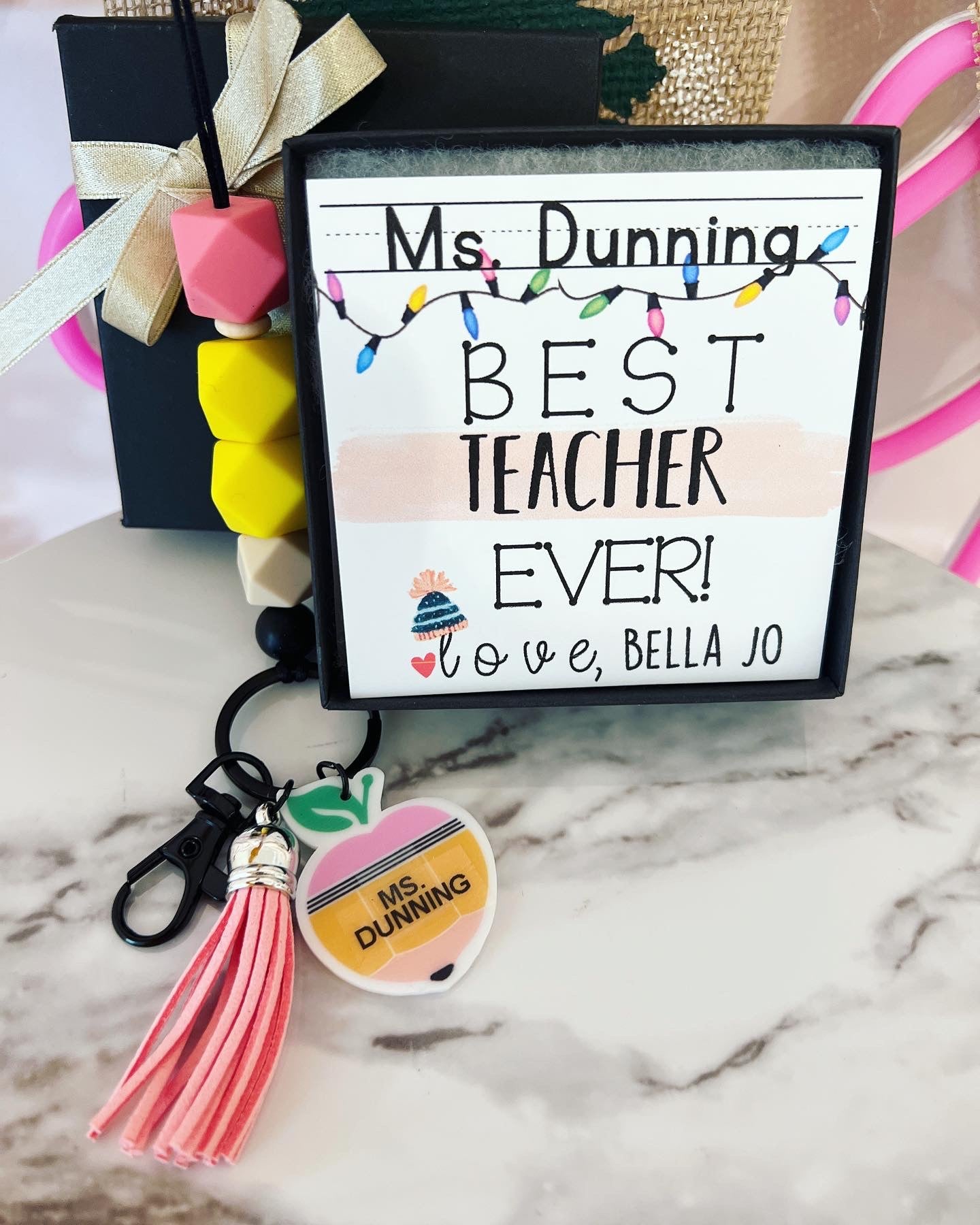 Holiday Teacher Gift Pencil Lanyard