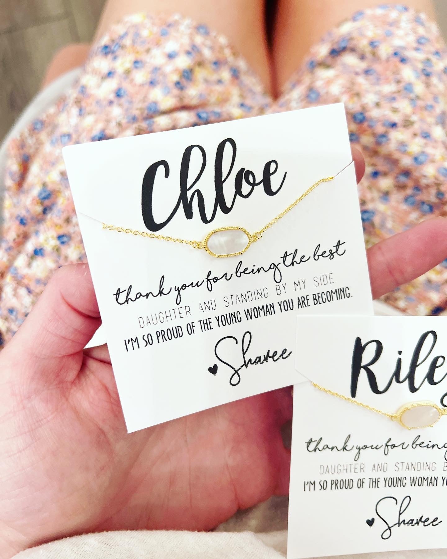 Thank Gift! Druzy or White Iridescent Oval Stone Bracelet