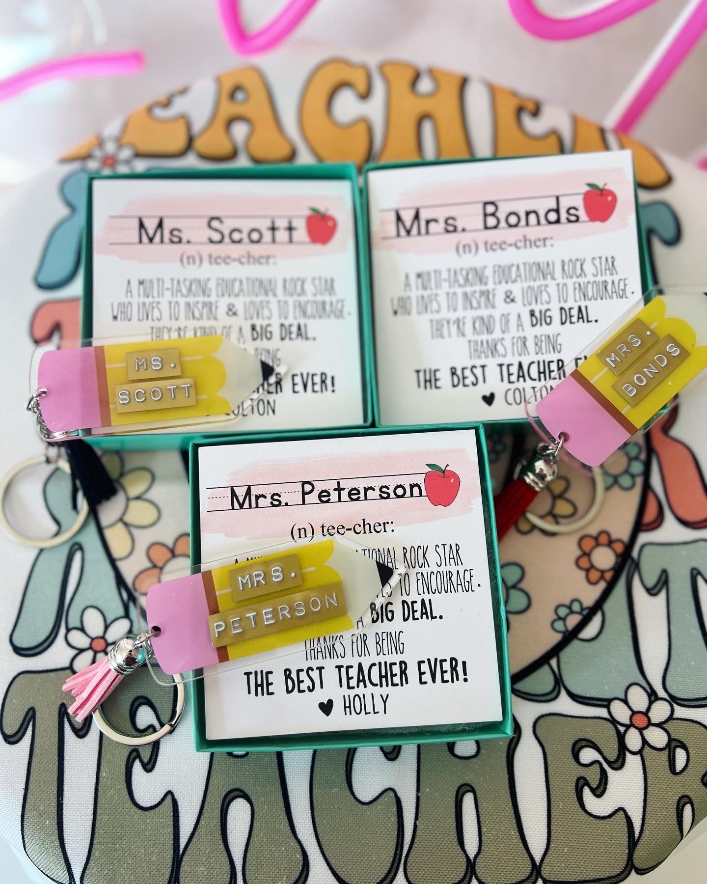 Teacher Gift! Pencil Keychain