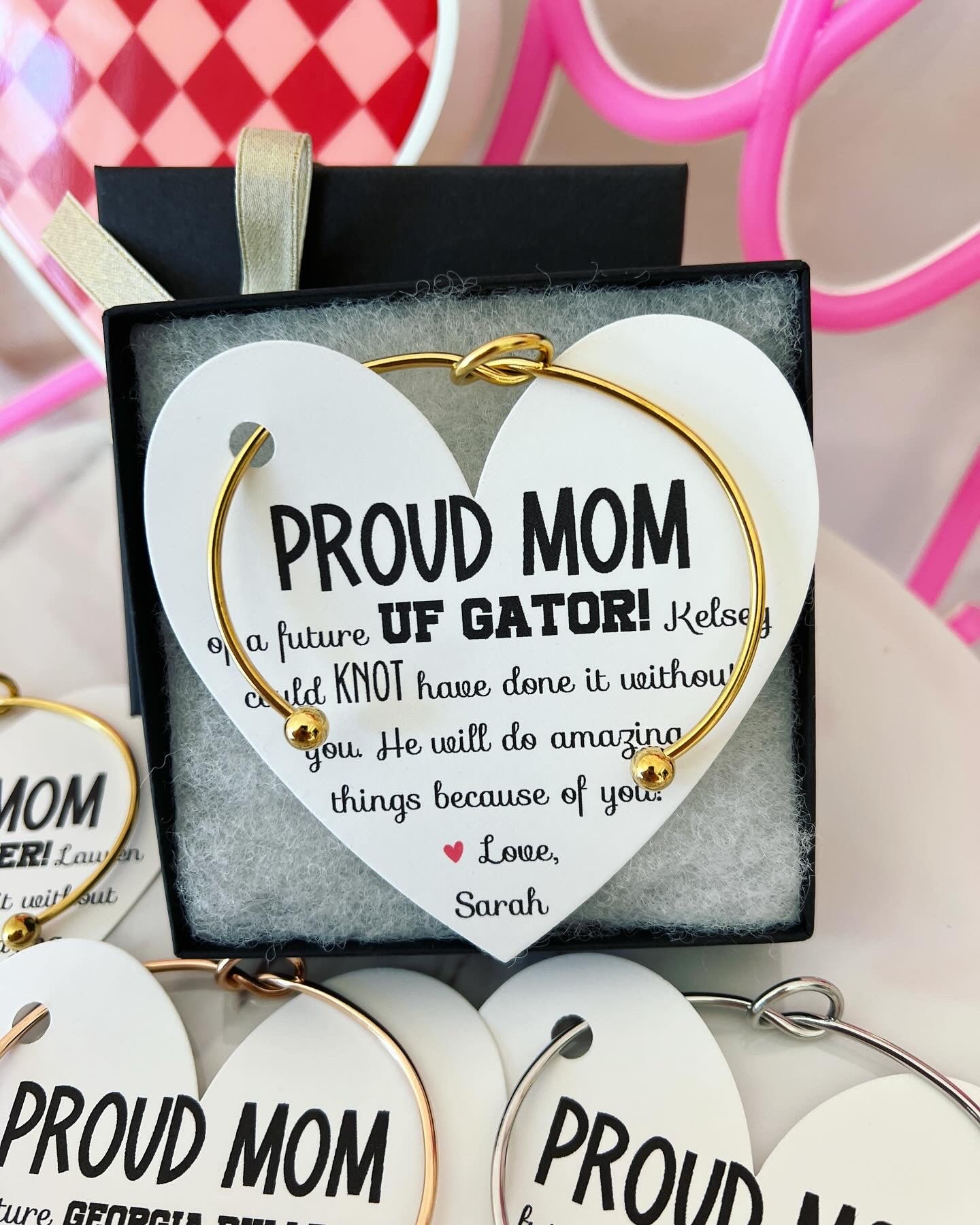 Mom of a future.... personalize it! Grad Gift! Knot bangle Graduation gift for Mom!