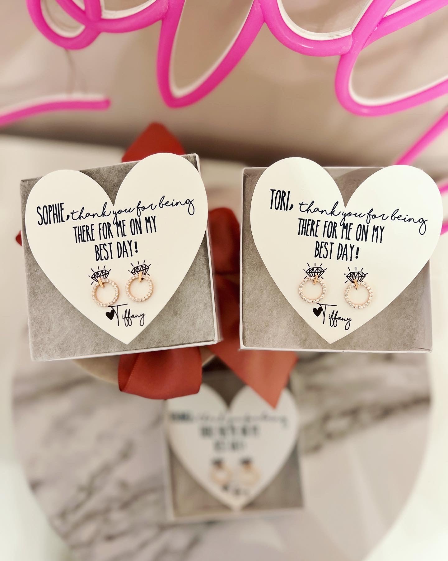 Thank You Gift Circle CZ Earrings