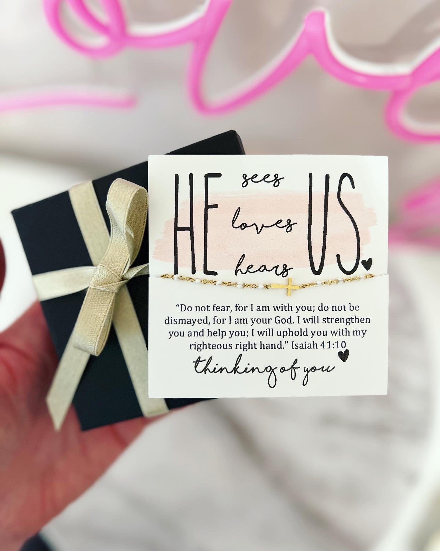 Encouragement Gold Cross bracelet Encouragement Gift