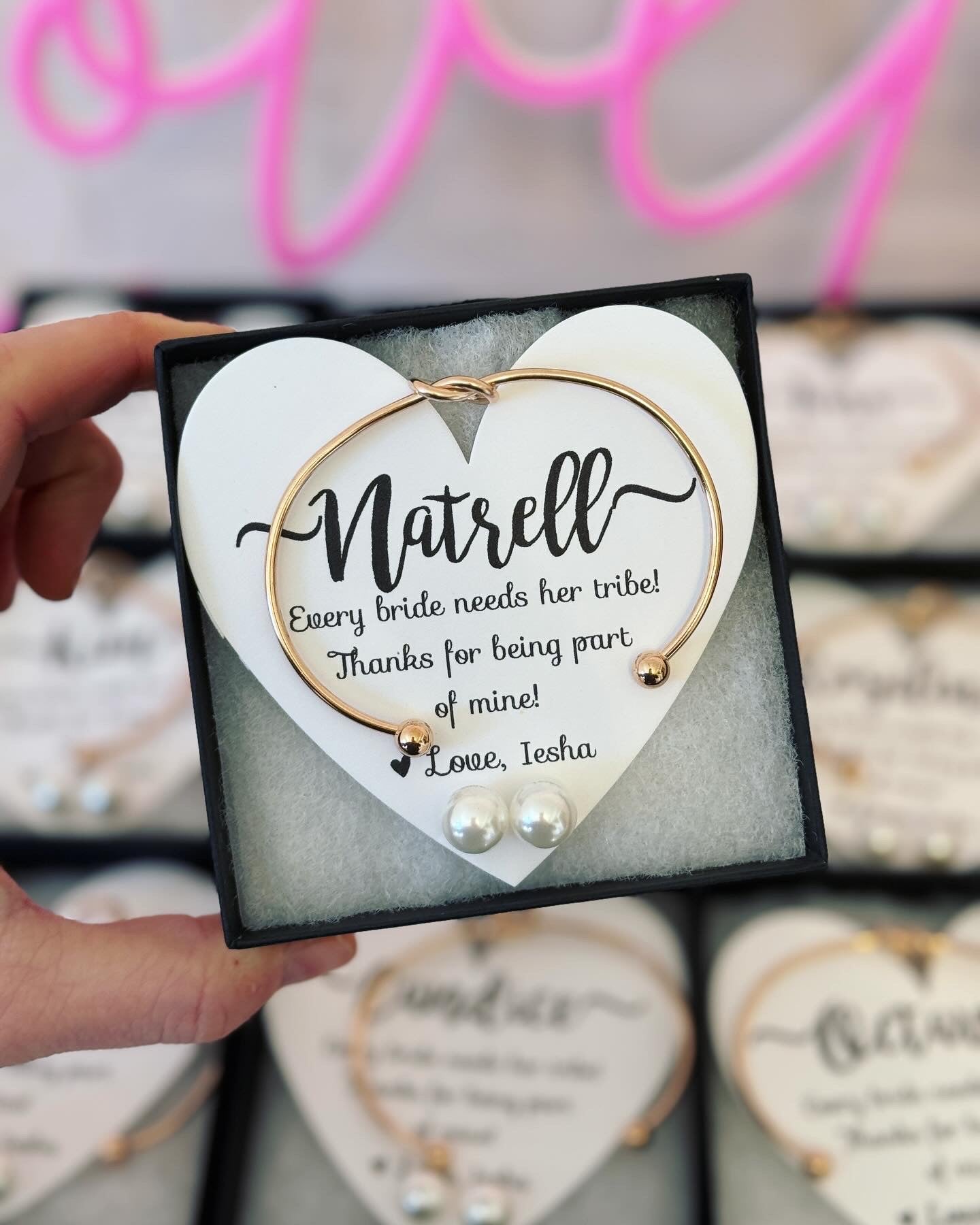 Pearl Earring and Knot Bangle