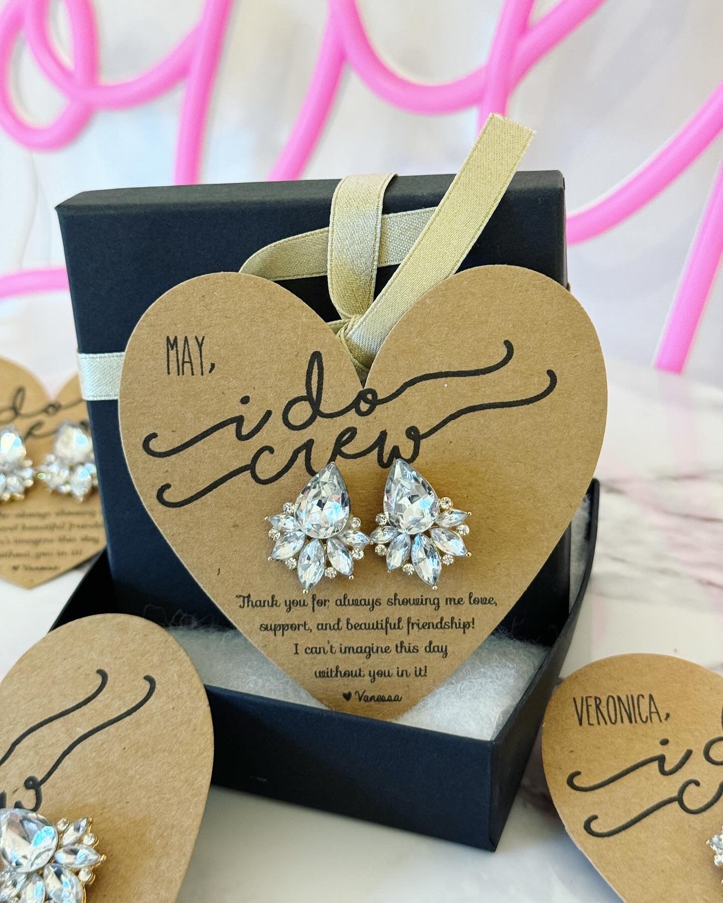 I Do Crew Statement Thank You Earrings