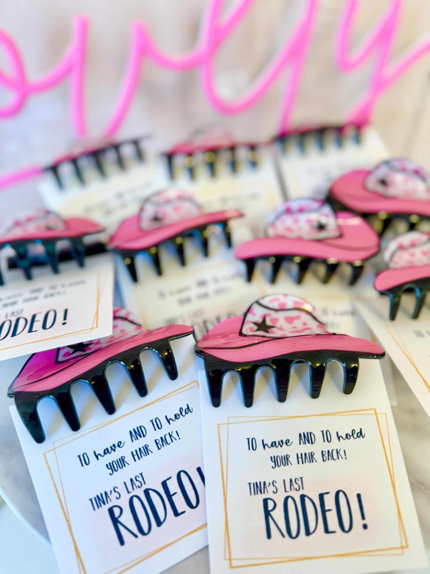 Last Rodeo, Bachelorette party gift, Nashville bridesmaid gift, Cowgirl, Cowboy bridal party gift, bridesmaid claw clip, Bridal party favor