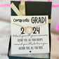 Congrats Grad 2024! Graduation Gift Circle Pendant Necklace, NON-TARNISH & hypoallergenic, grad card, box+ribbon! Congratulations!