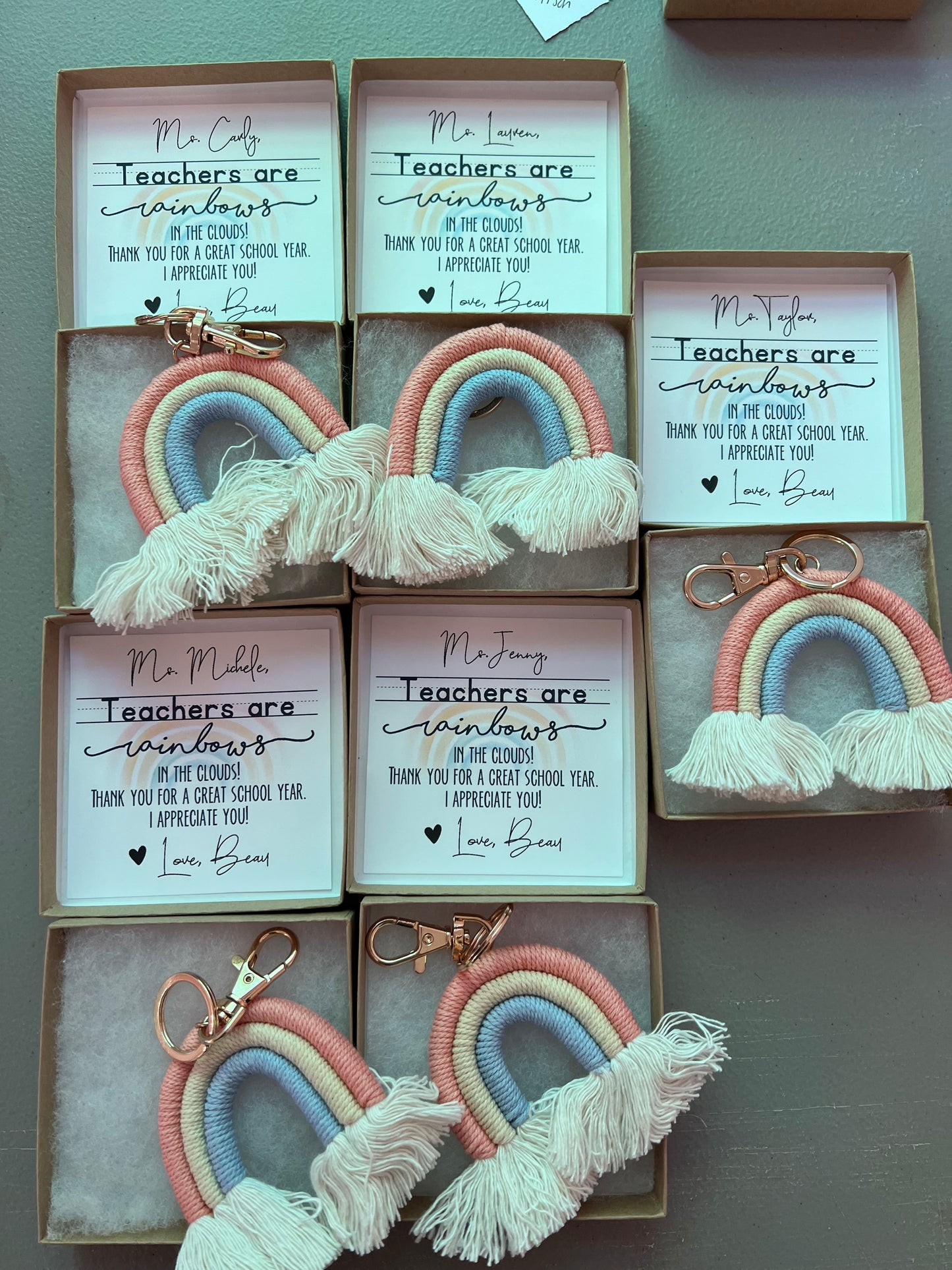 Teachers are rainbows in the clouds thank you gift