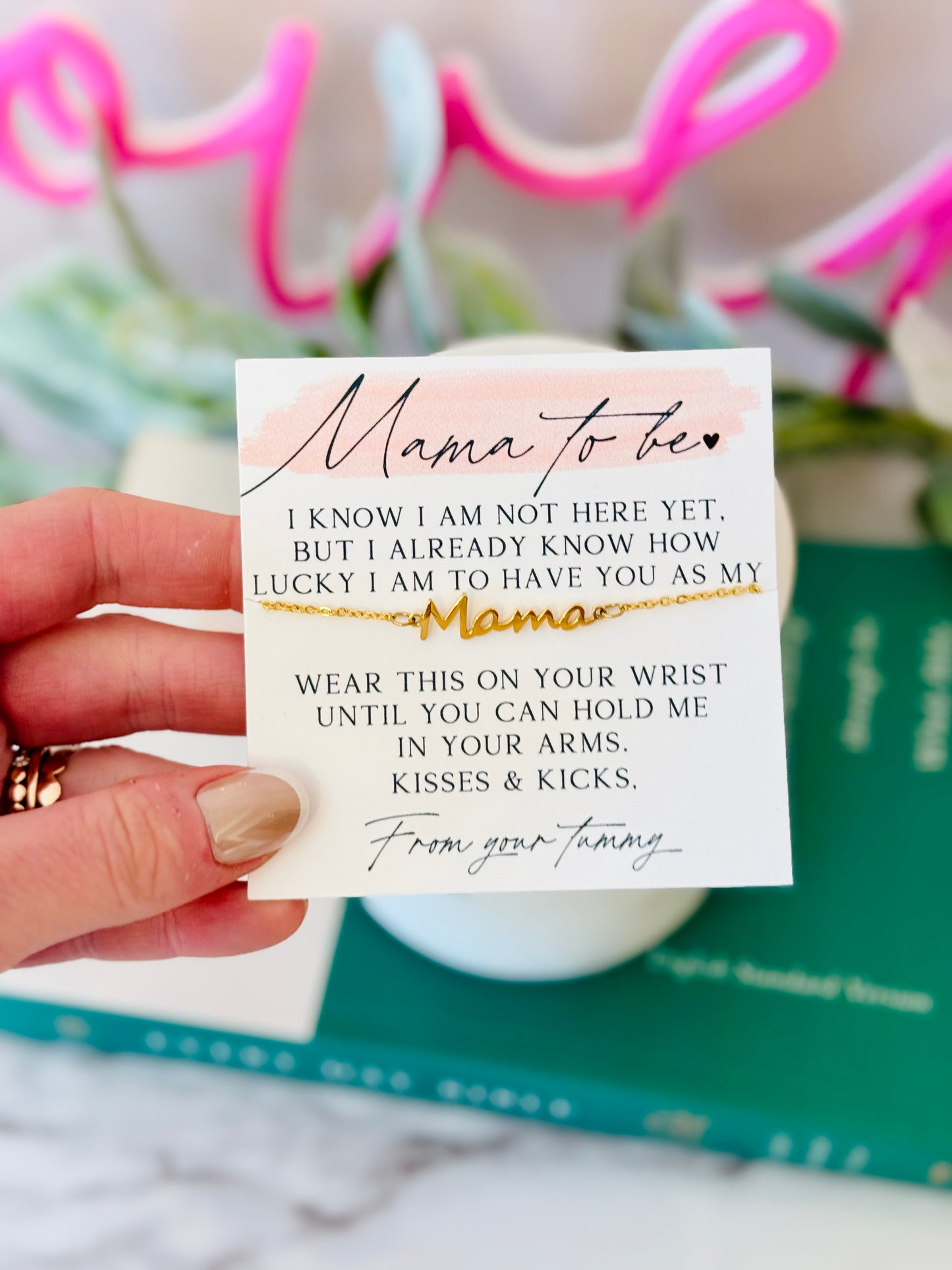 Mama to be, New mom "Mama" bracelet, Congratulations baby gift, pregnancy gift, baby shower & gender reveal gift! NON-Tarnish!