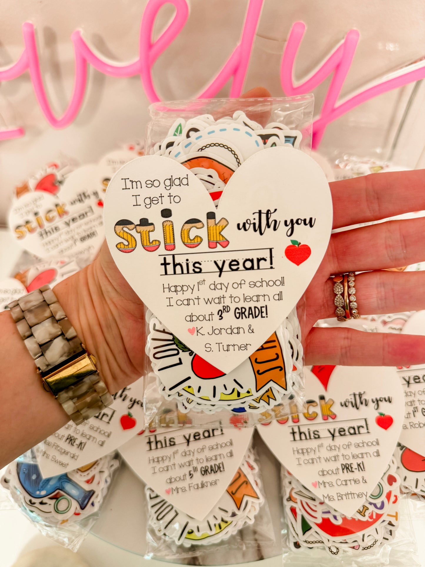 100 Vinyl Waterproof Back to School teacher stickers!