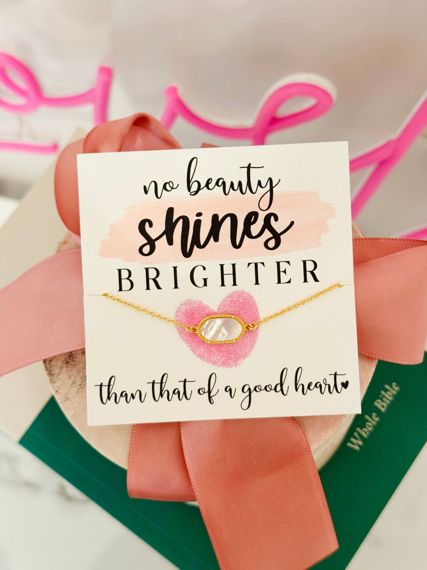 No beauty shines brighter than that of a good heart bracelet! Non-Tarnish, Hypoallergenic! Best friend encouragement gift!