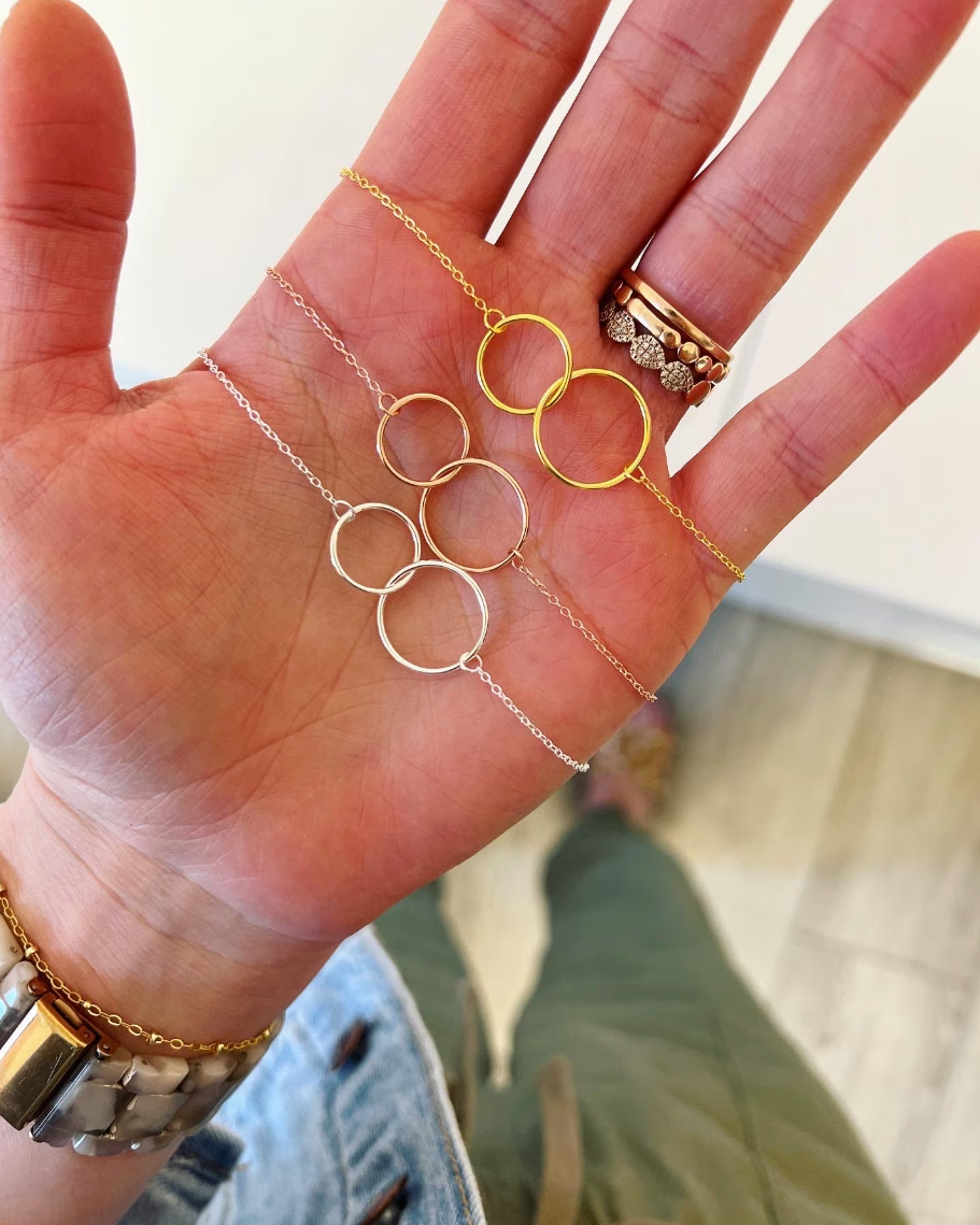 TOP SELLER! Non-Tarnish! New mom baby and me infinity necklace, Congratulations baby gift, pregnancy gift, baby shower & gender reveal gift! NON-Tarnish! 552 FIVE STAR REVIEWS!