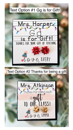 Bow Earrings Teacher Gift