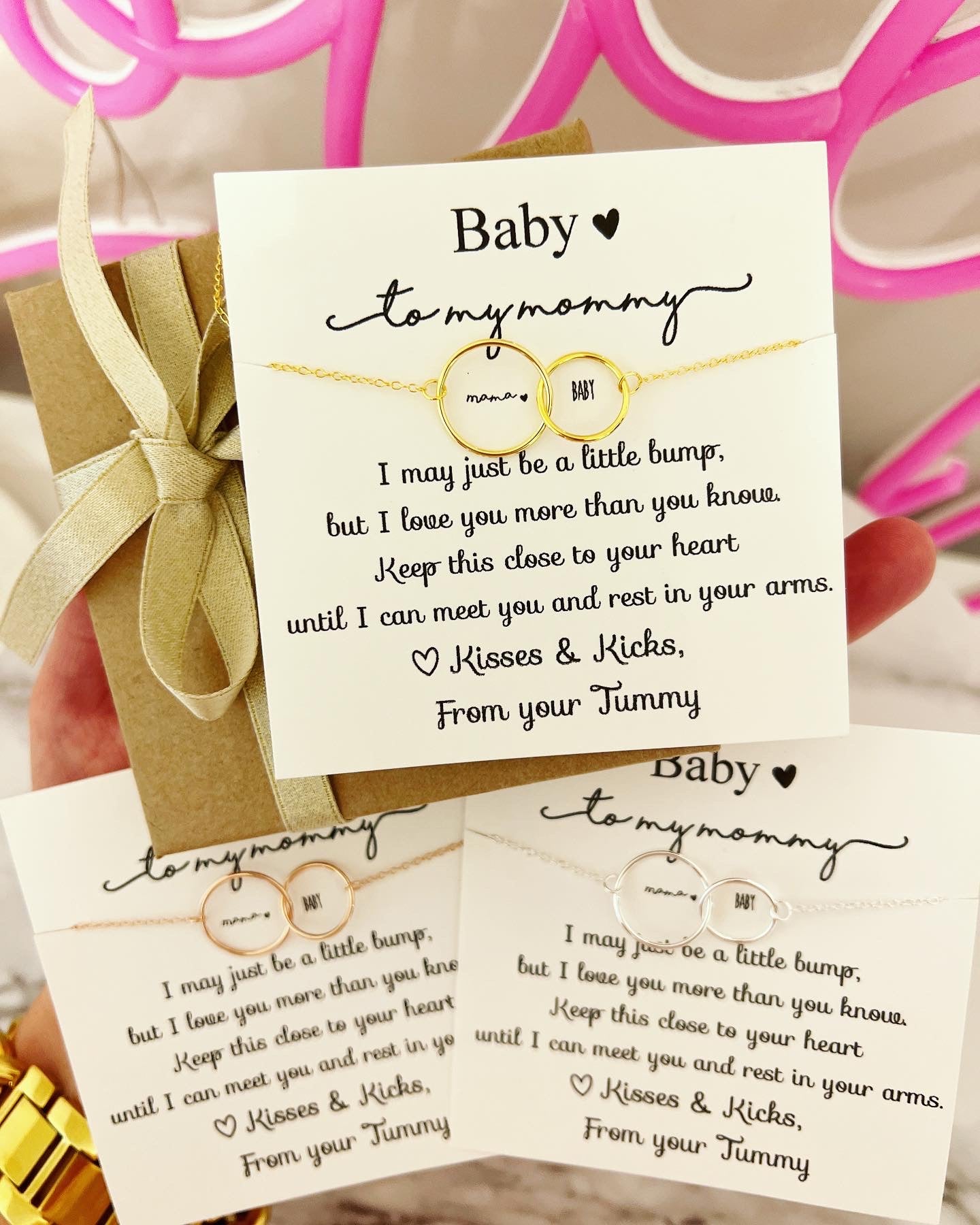 TOP SELLER! Non-Tarnish! New mom baby and me infinity necklace, Congratulations baby gift, pregnancy gift, baby shower & gender reveal gift! NON-Tarnish! 552 FIVE STAR REVIEWS!