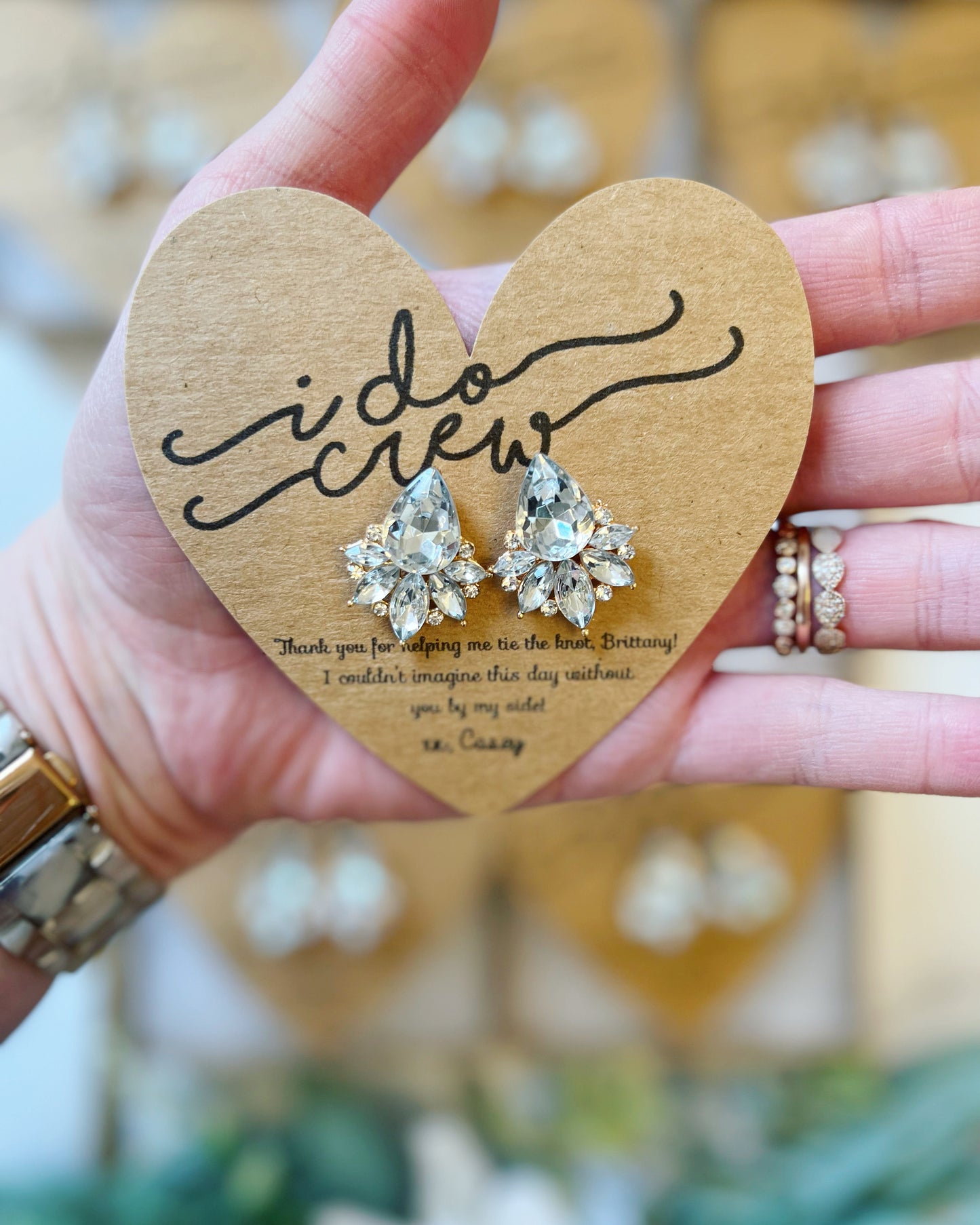 Bridesmaid Opal earrings I do crew gifts! TOP SELLER!