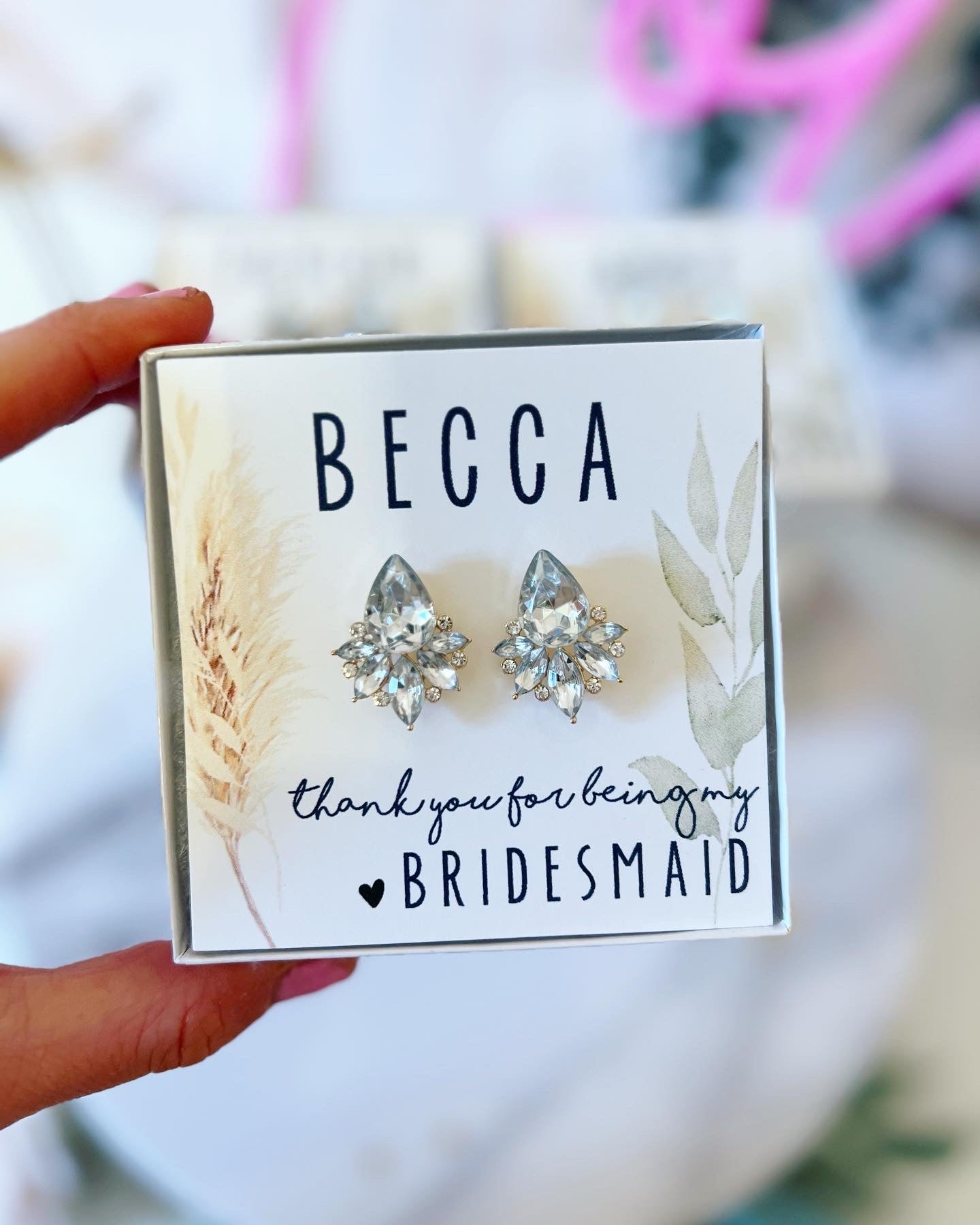 Boho Bridesmaid Statement Earrings