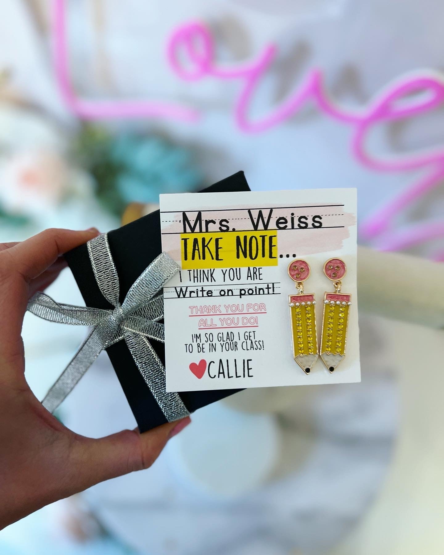 End of Year Teacher Thank You Pencil Earrings